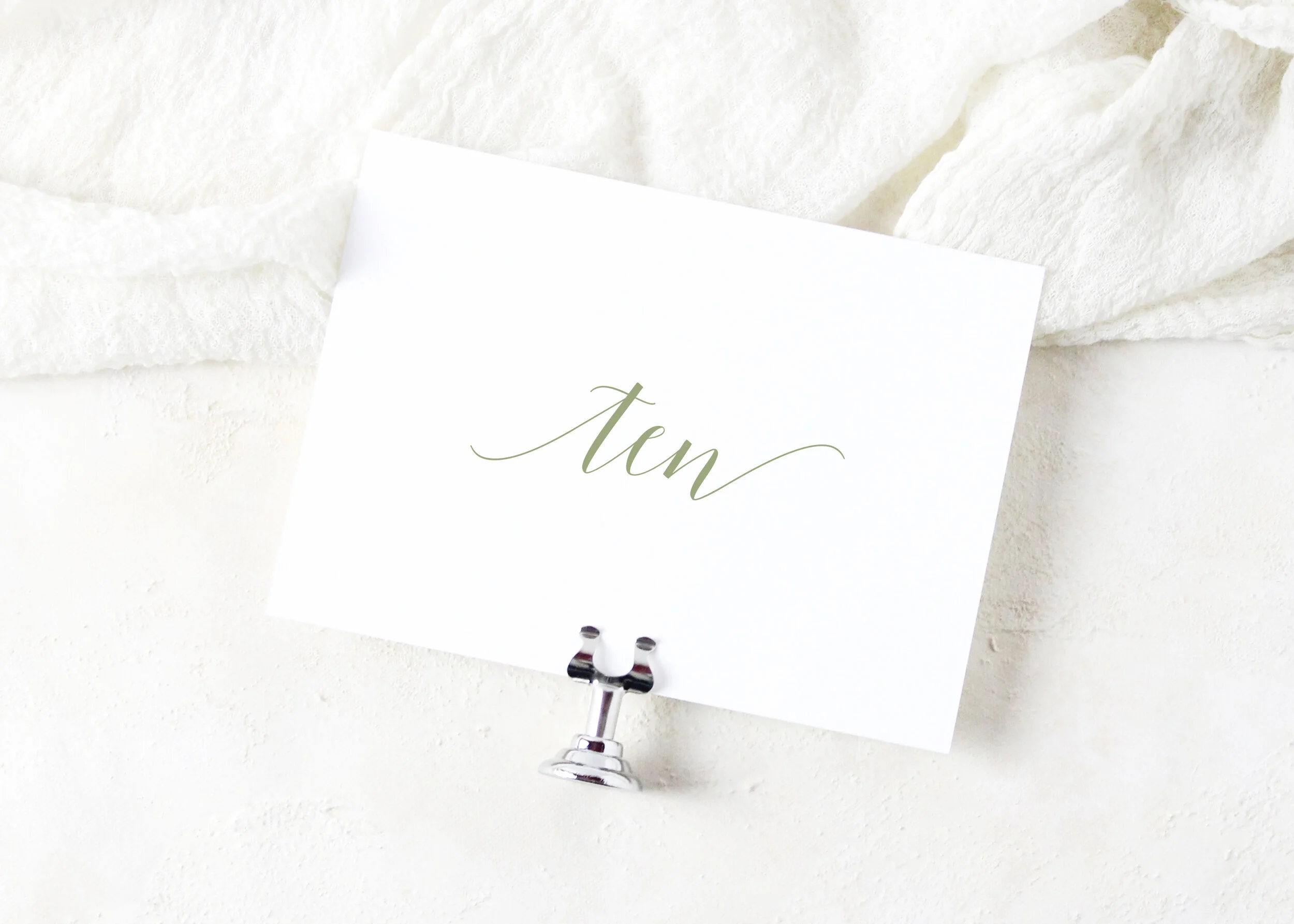 Courtney - Classic Script Wedding Table Number
