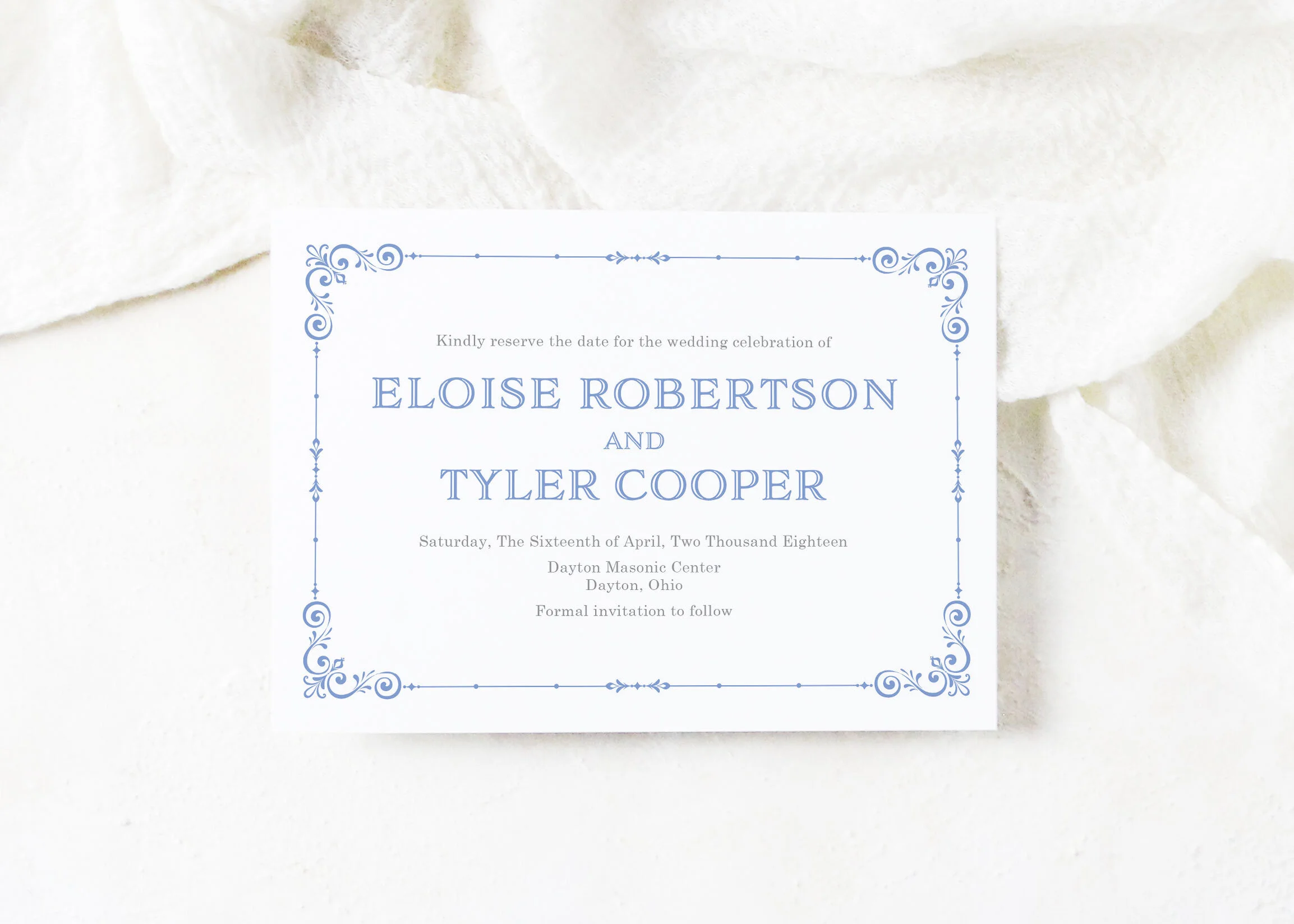 Eloise - Ornate and Classic Save the Date