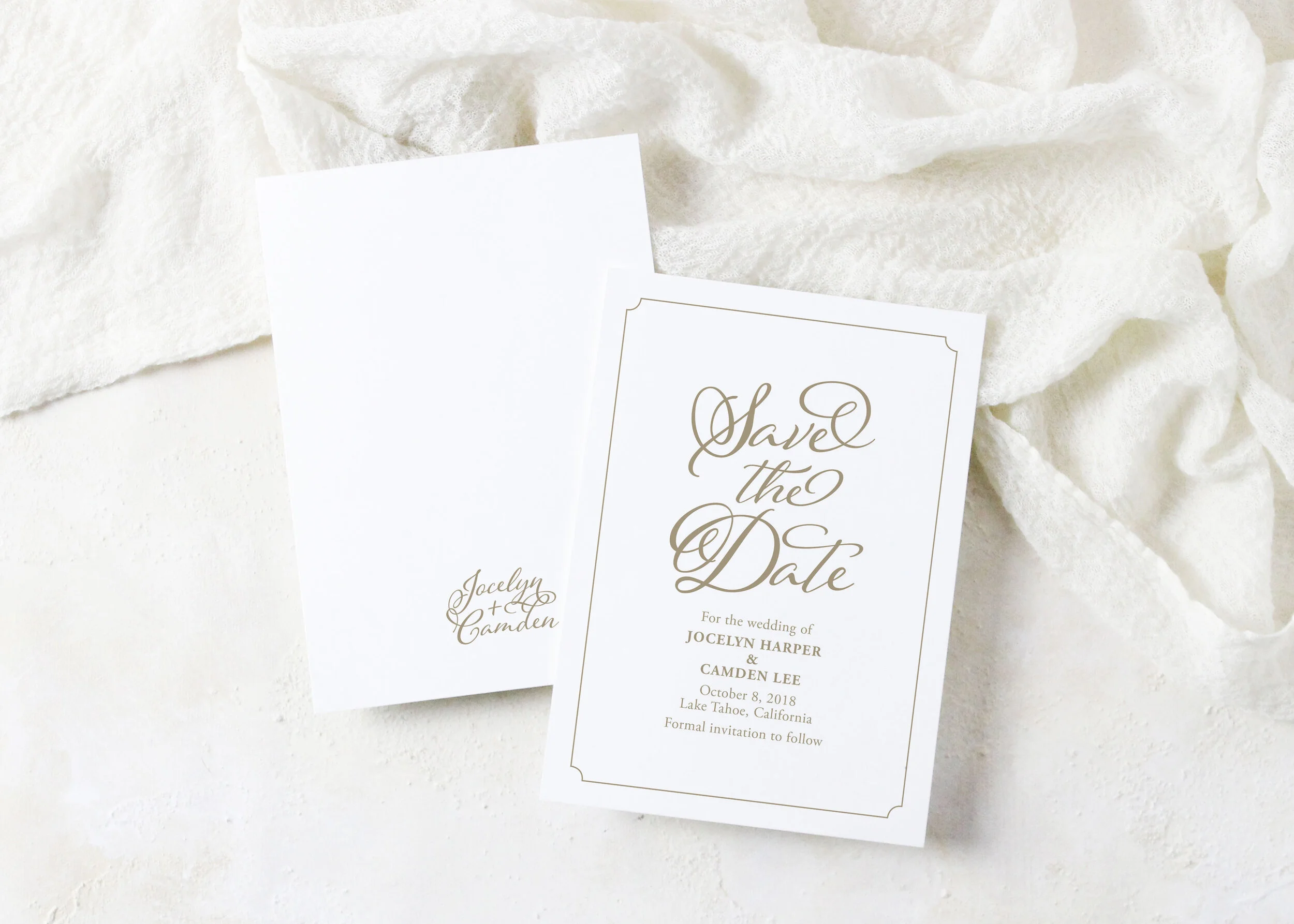 Jocelyn - Classic Script Save the Date