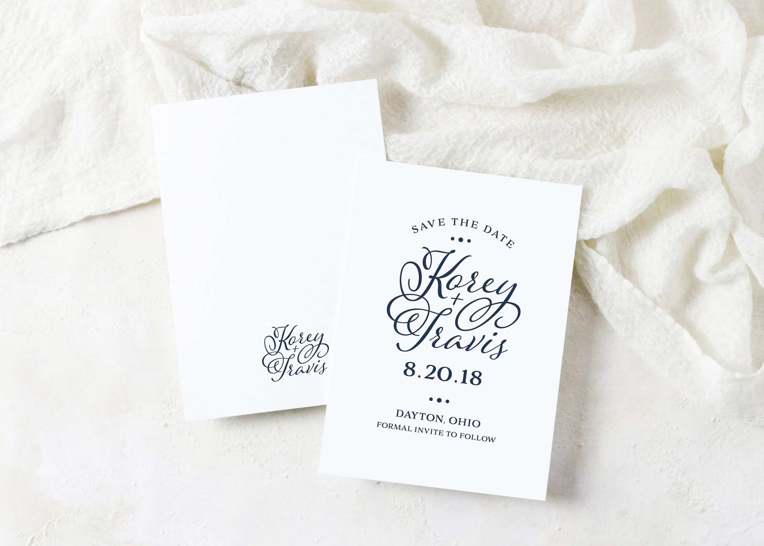 Korey - Classic Script Save the Date