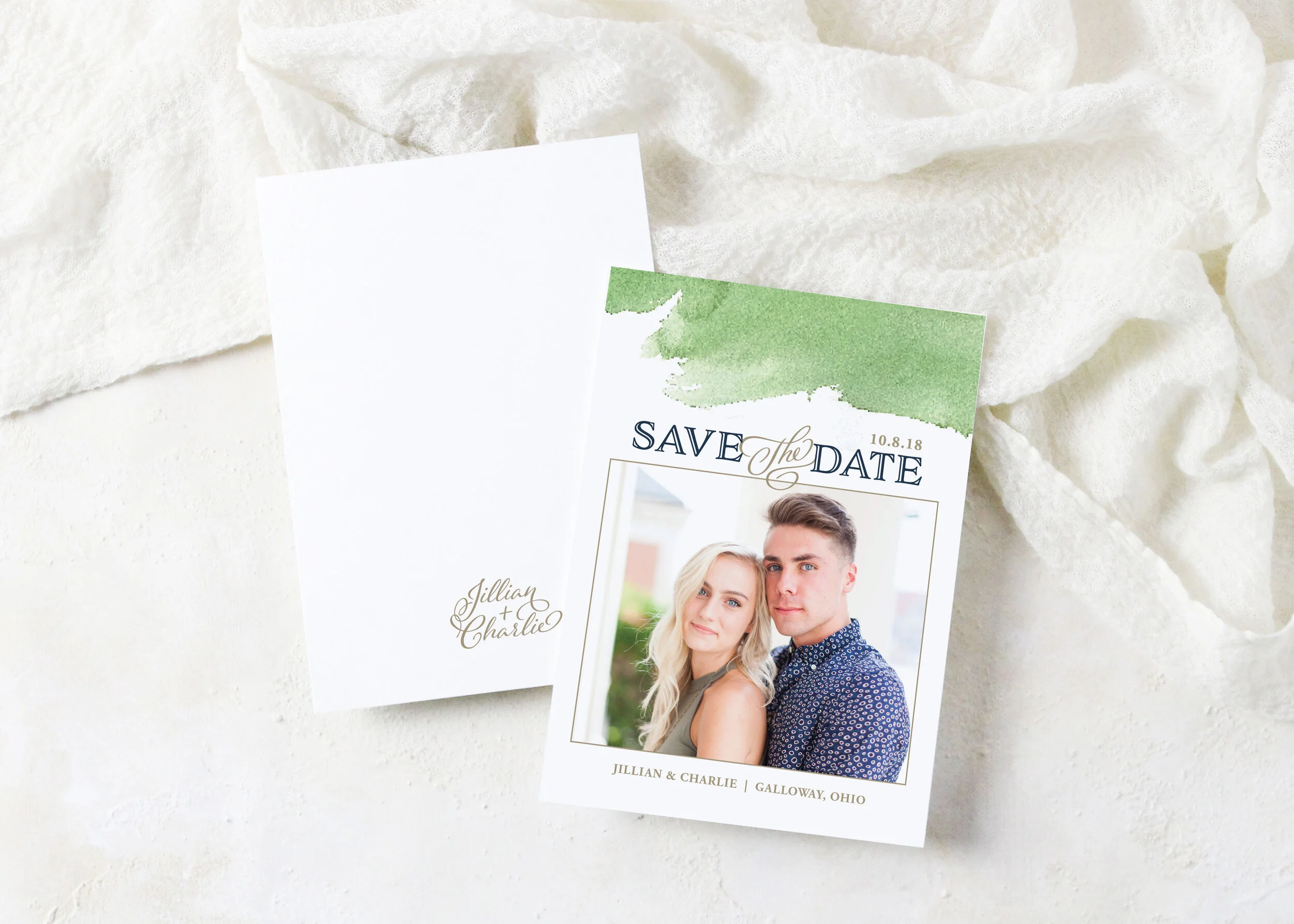 Jillian - Modern Watercolor Save the Date