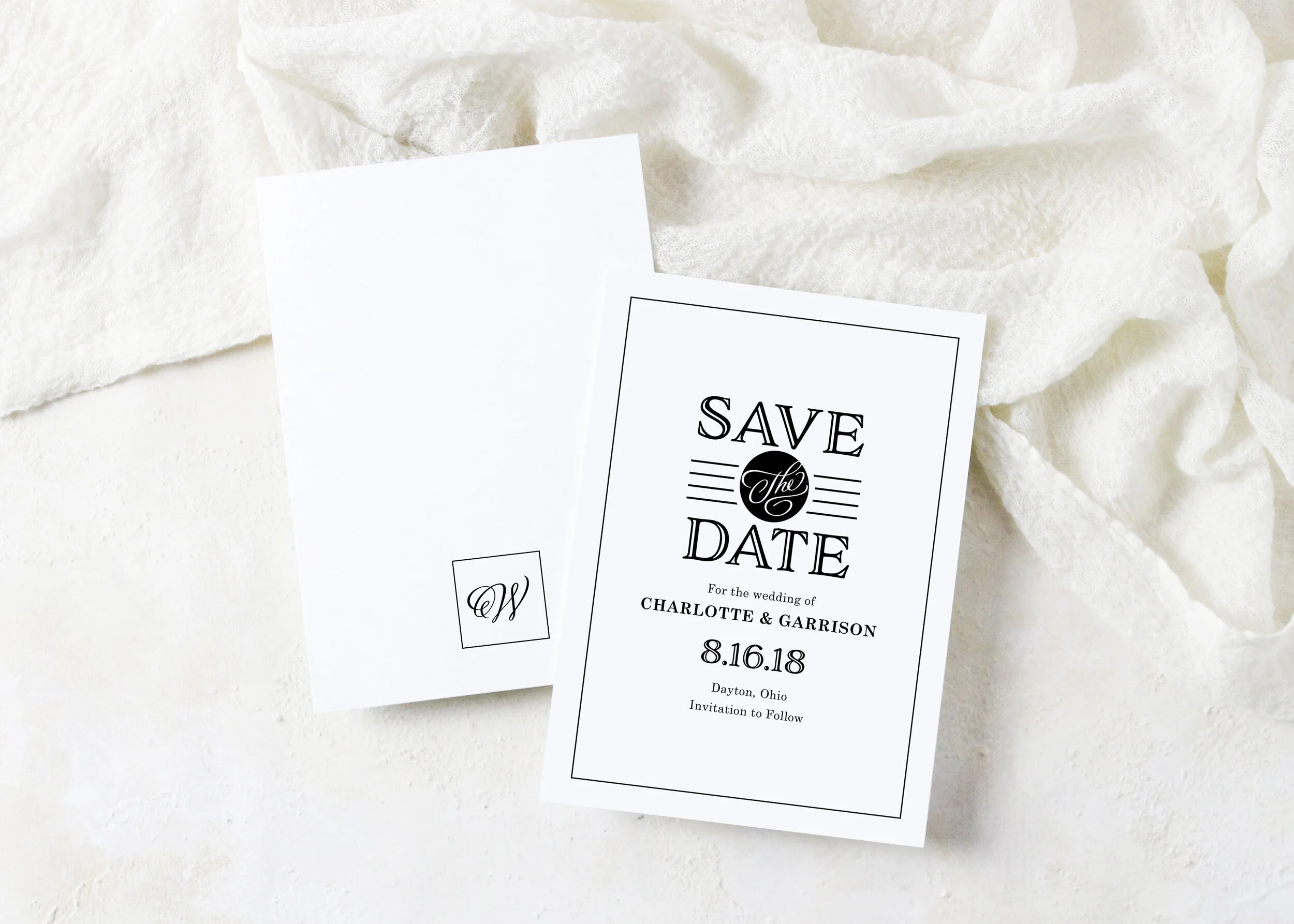 Charlotte - Classic Modern Save the Date