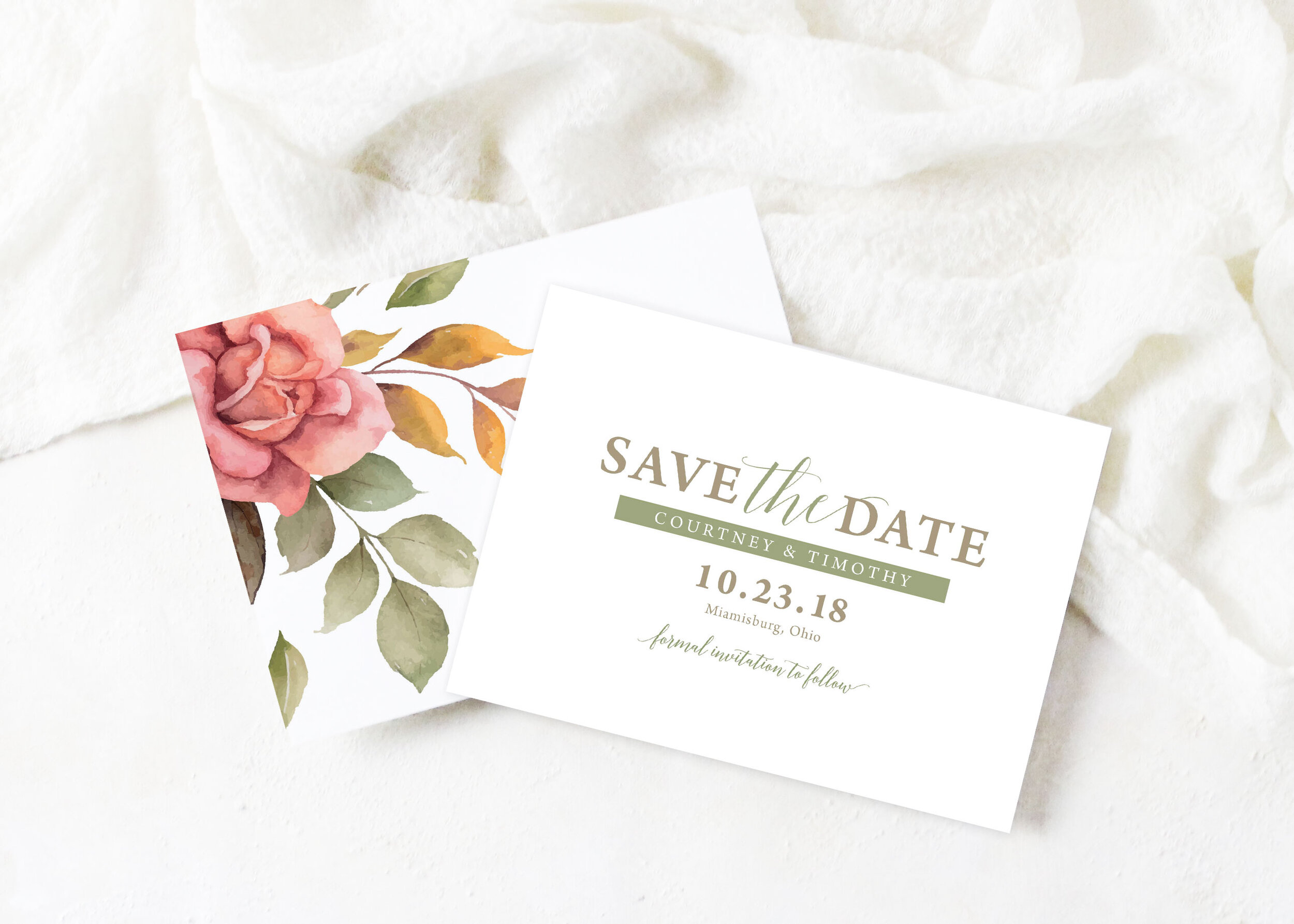 Courtney - Classic Script Save the Date