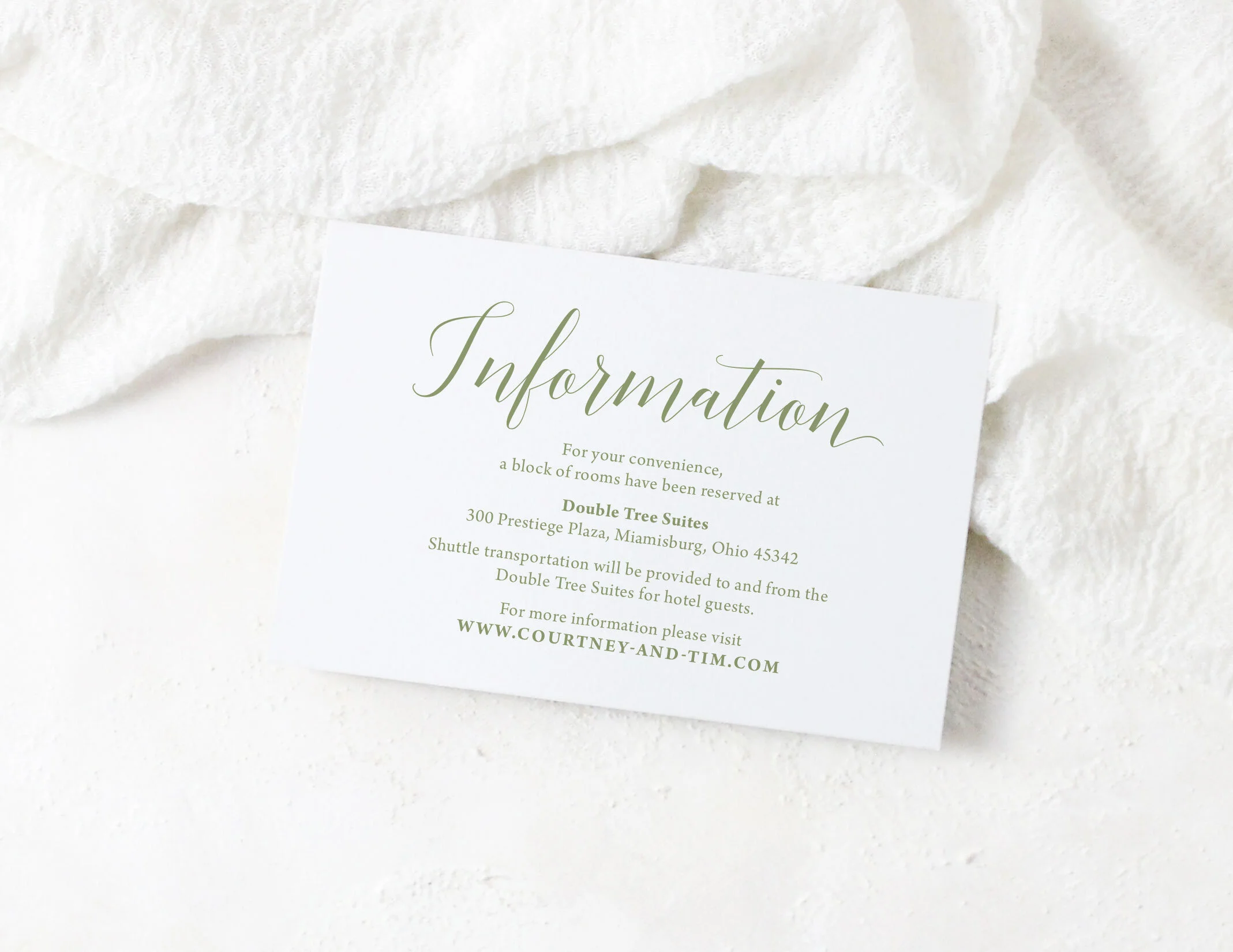Courtney - Classic Script and Floral Wedding Invitation