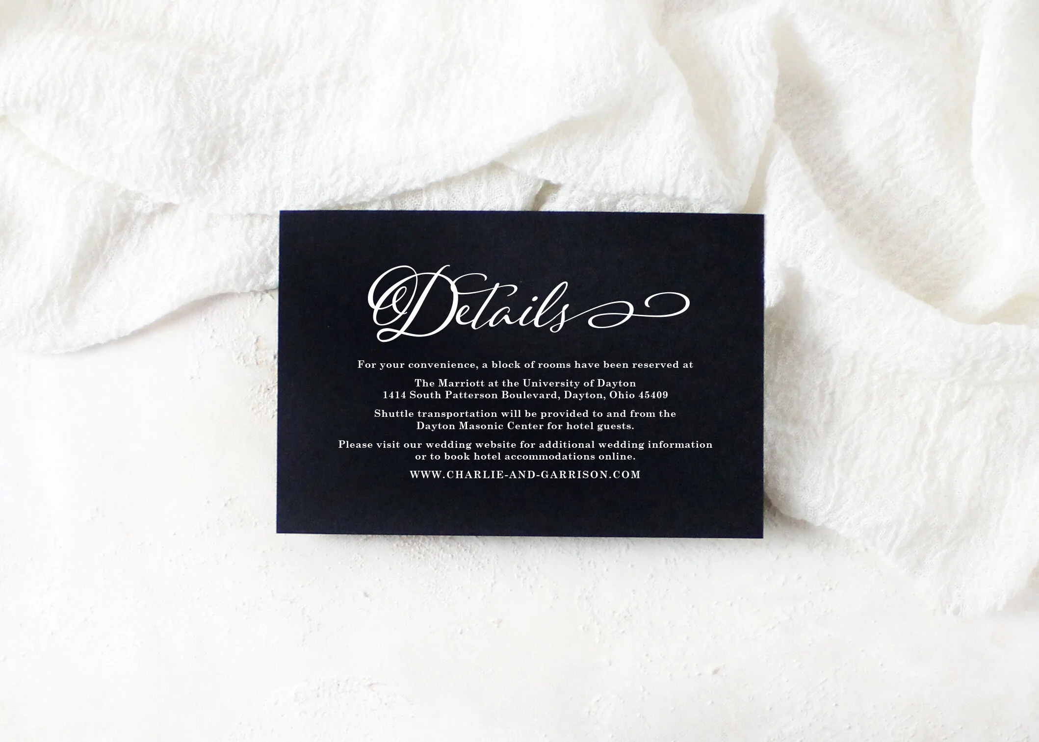 Charlotte - Classic Marble Wedding Invitation