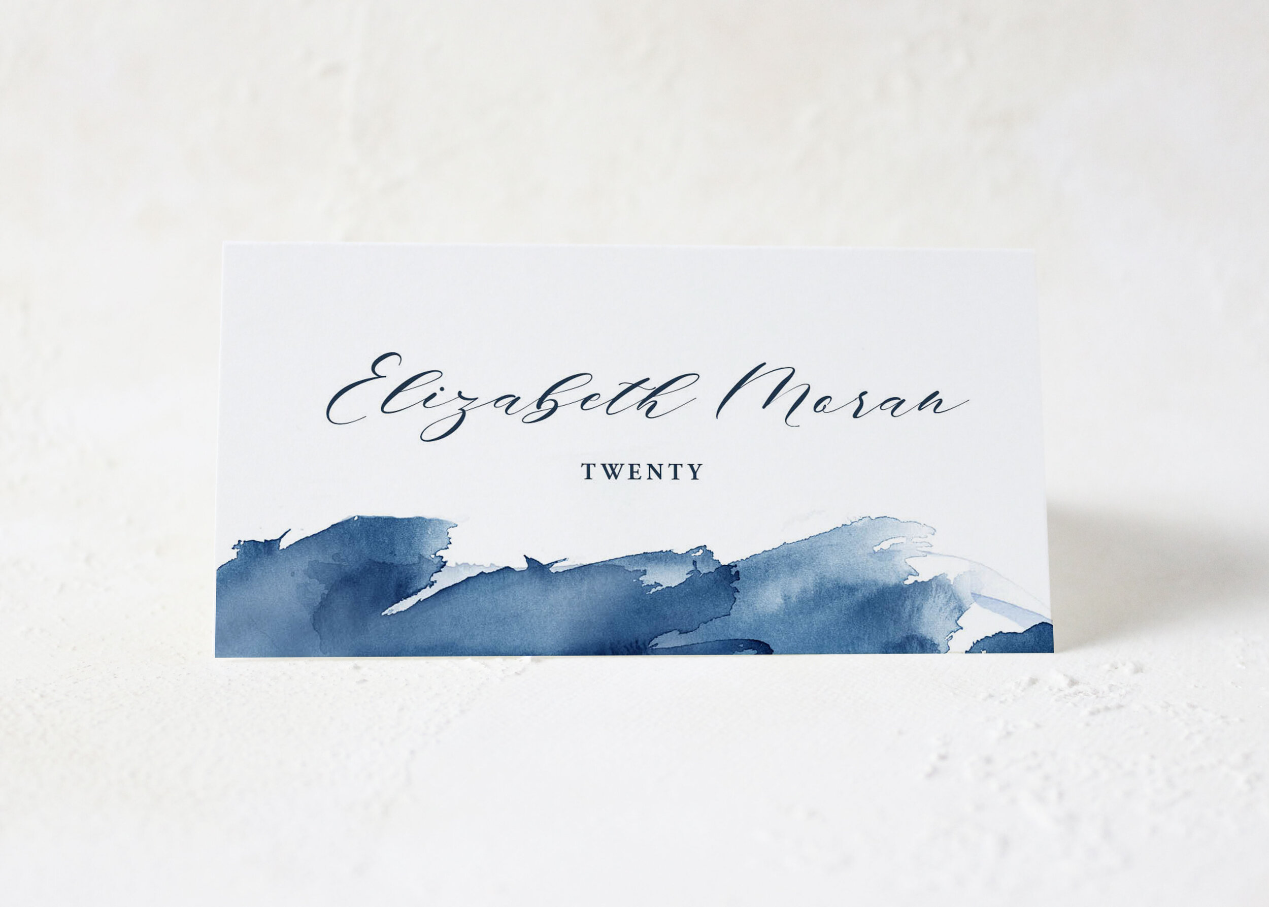 Elizabeth - Modern Calligraphy Watercolor Place Card