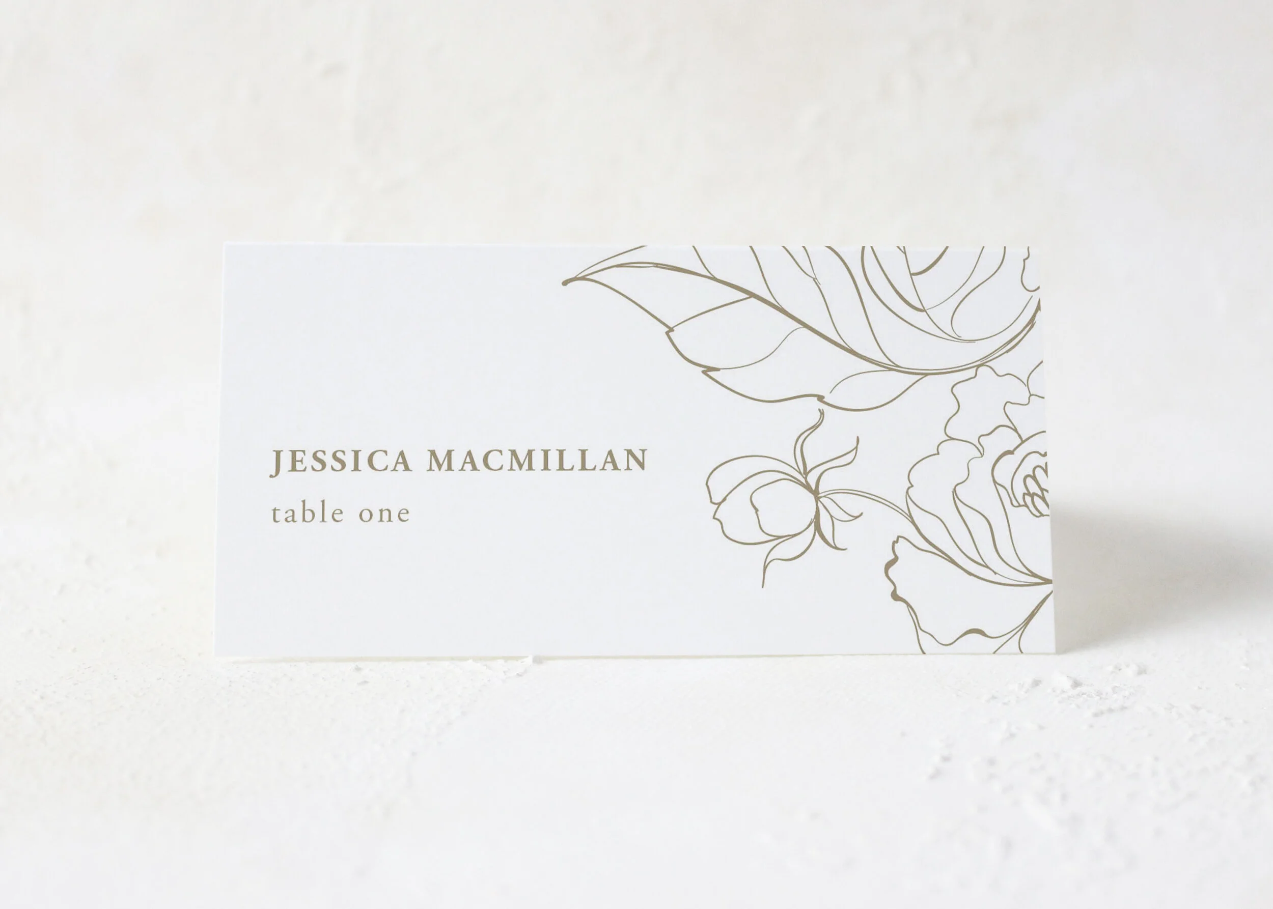 Jessica - Modern Calligraphy Style Place Card