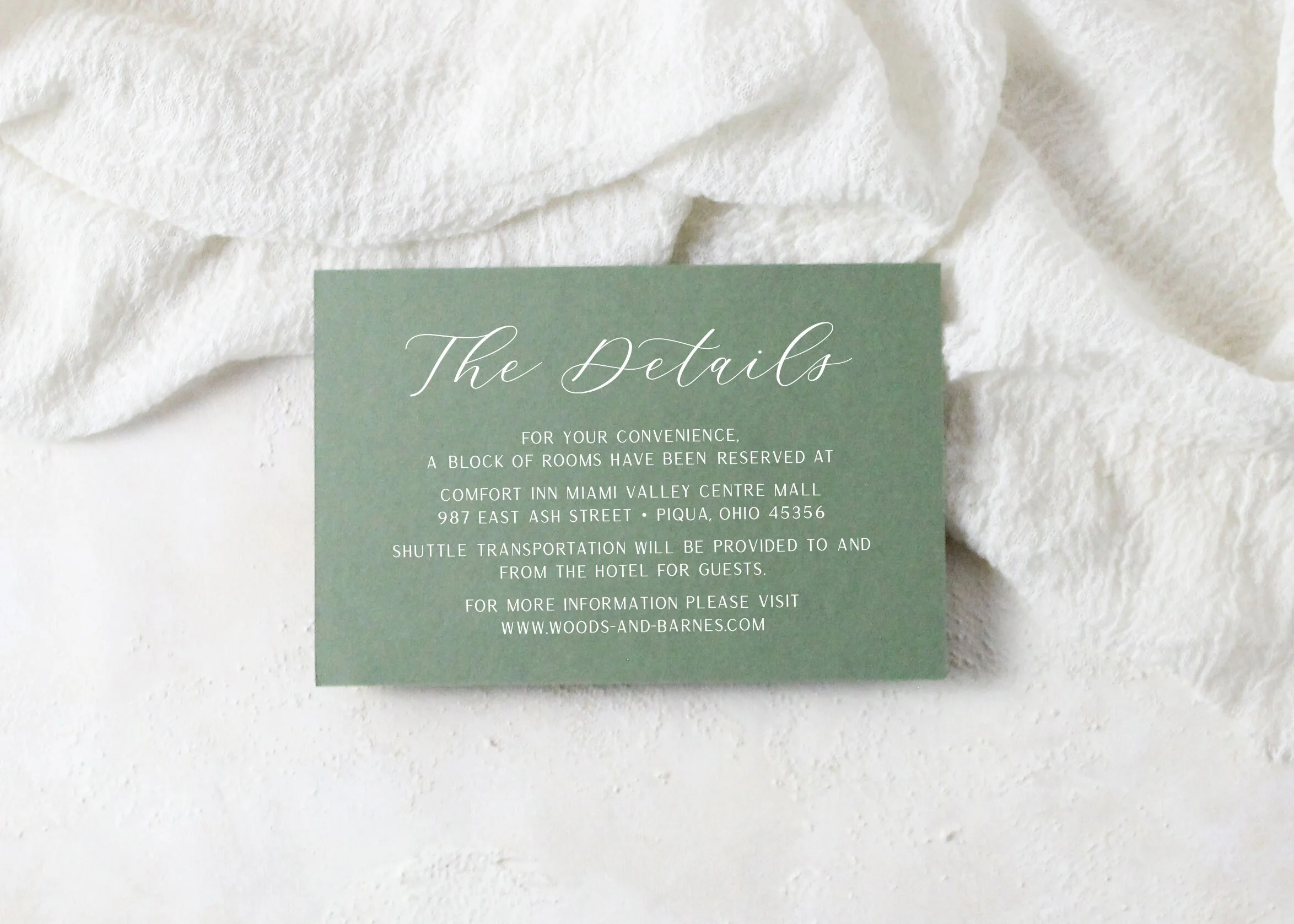 Hayden - Modern Greenery Monogram Wedding Invitation