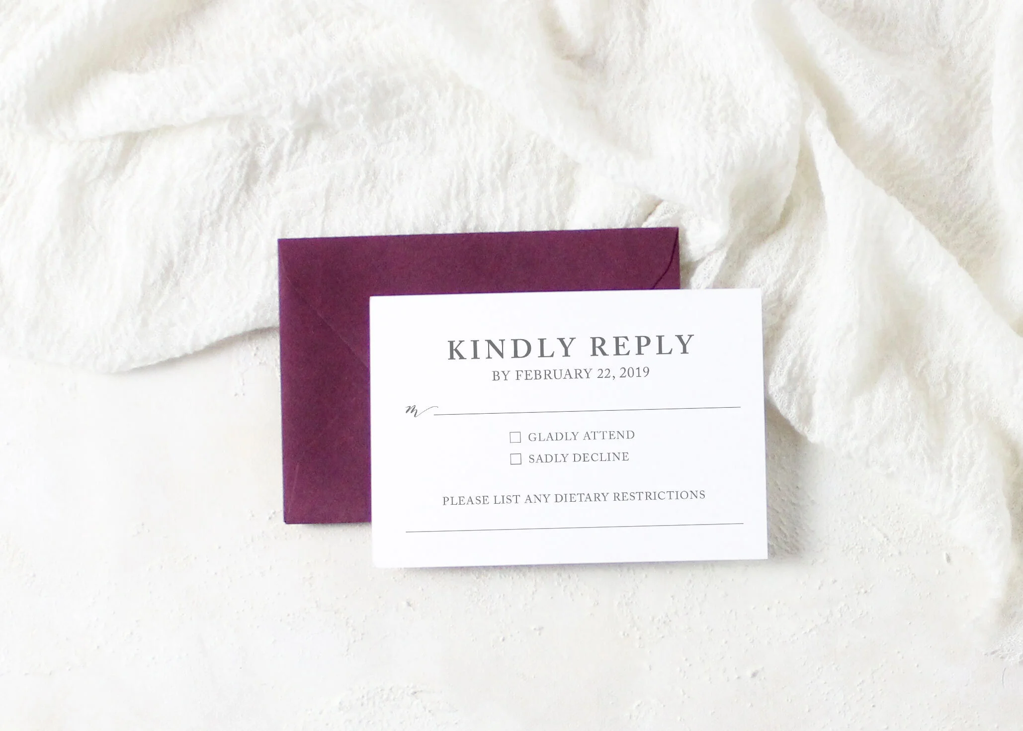 Claire - Modern Watercolor Wedding Invitation