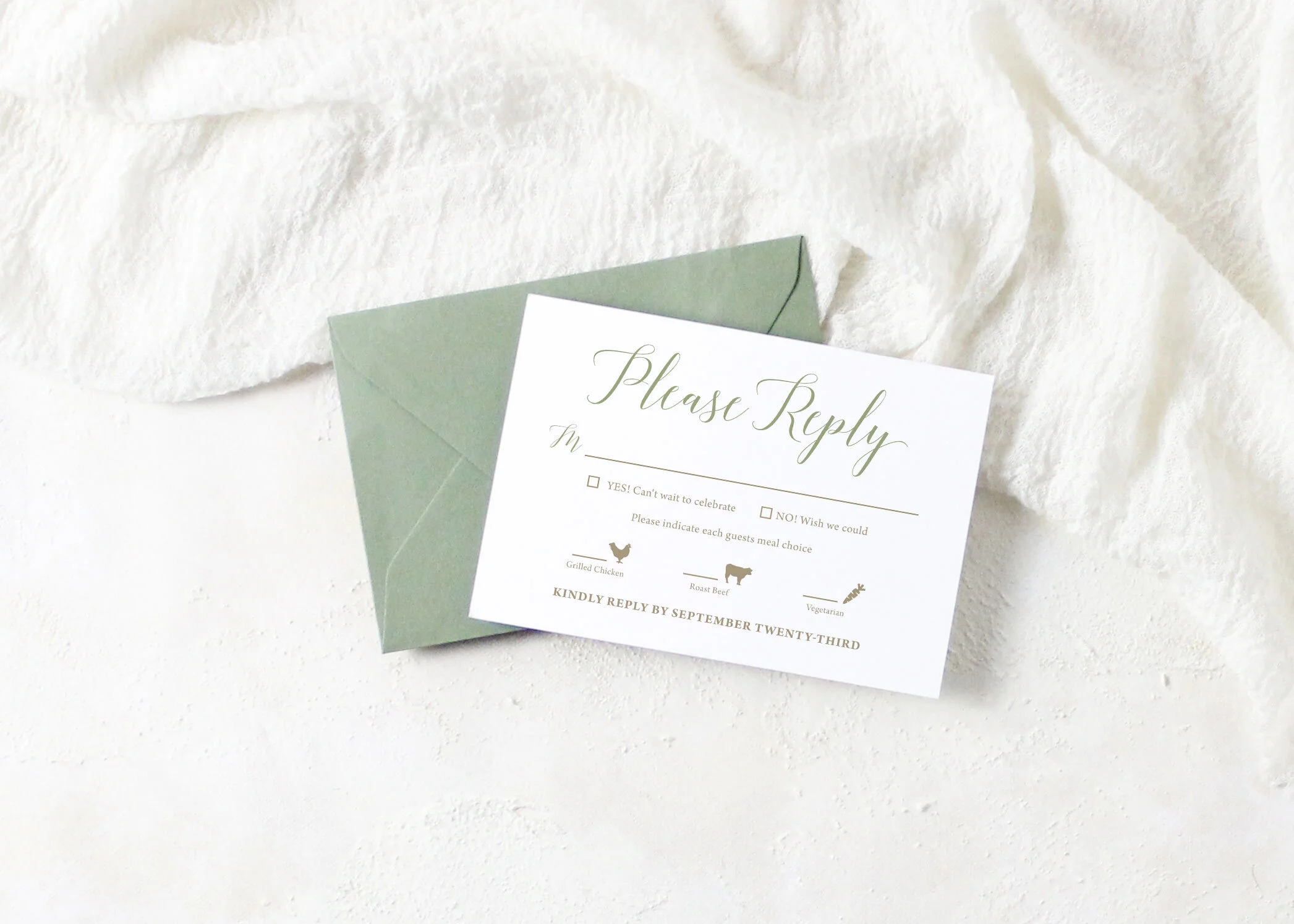 Courtney - Classic Script and Floral Wedding Invitation