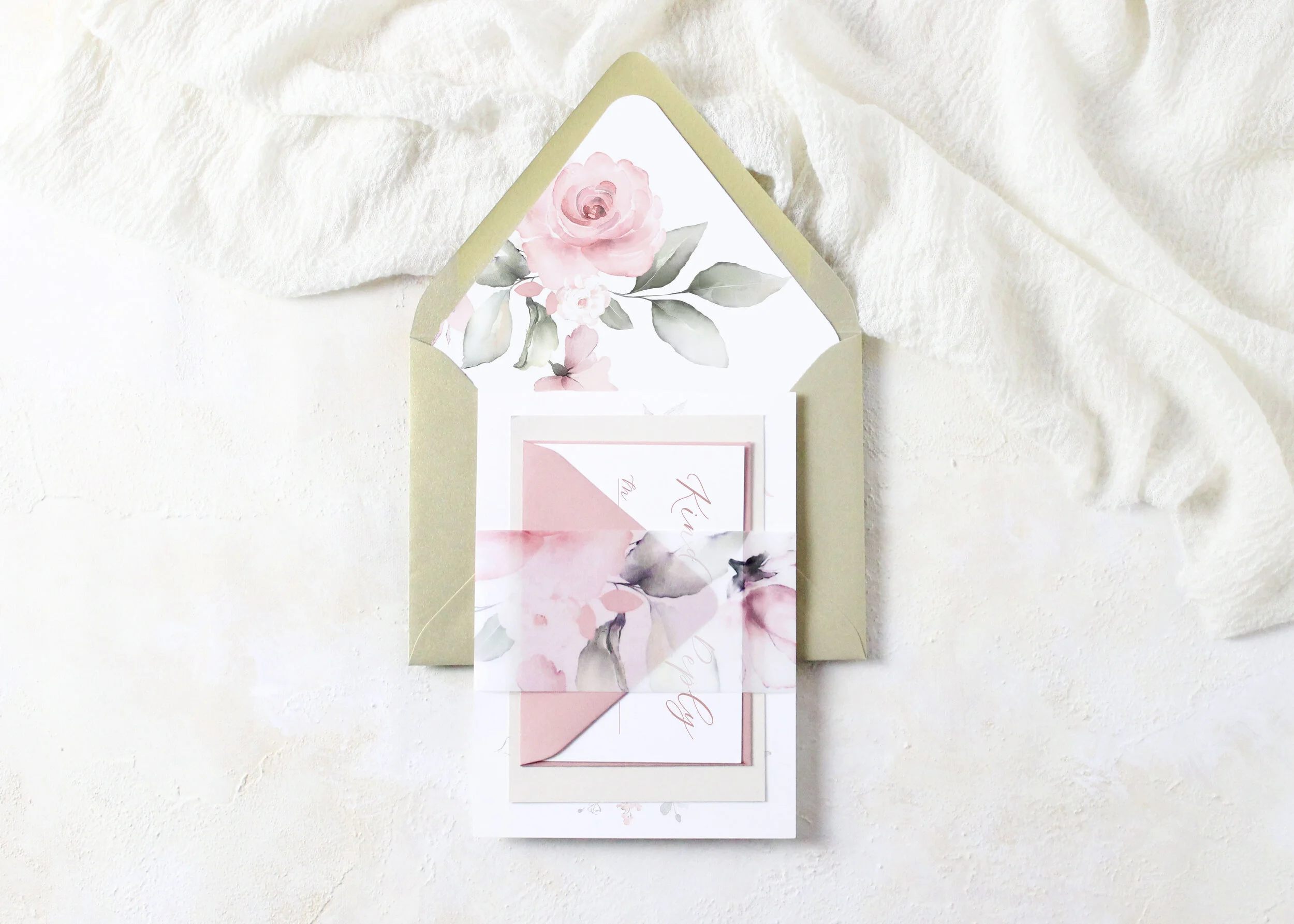 Evelyn - Elegant Floral Wedding InvitationEvelyn - Elegant Floral Wedding Invitation