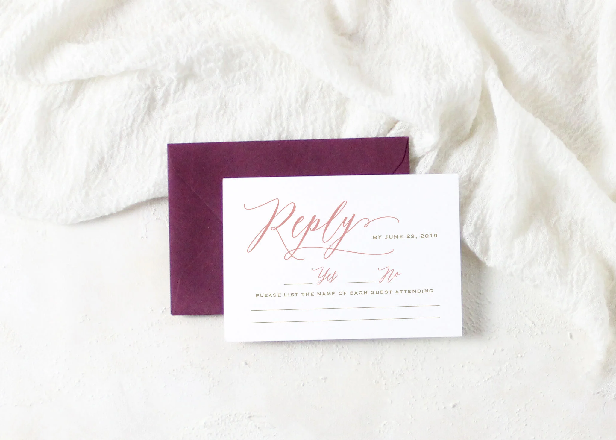 Katelyn - Modern Monogram Wedding Invitation