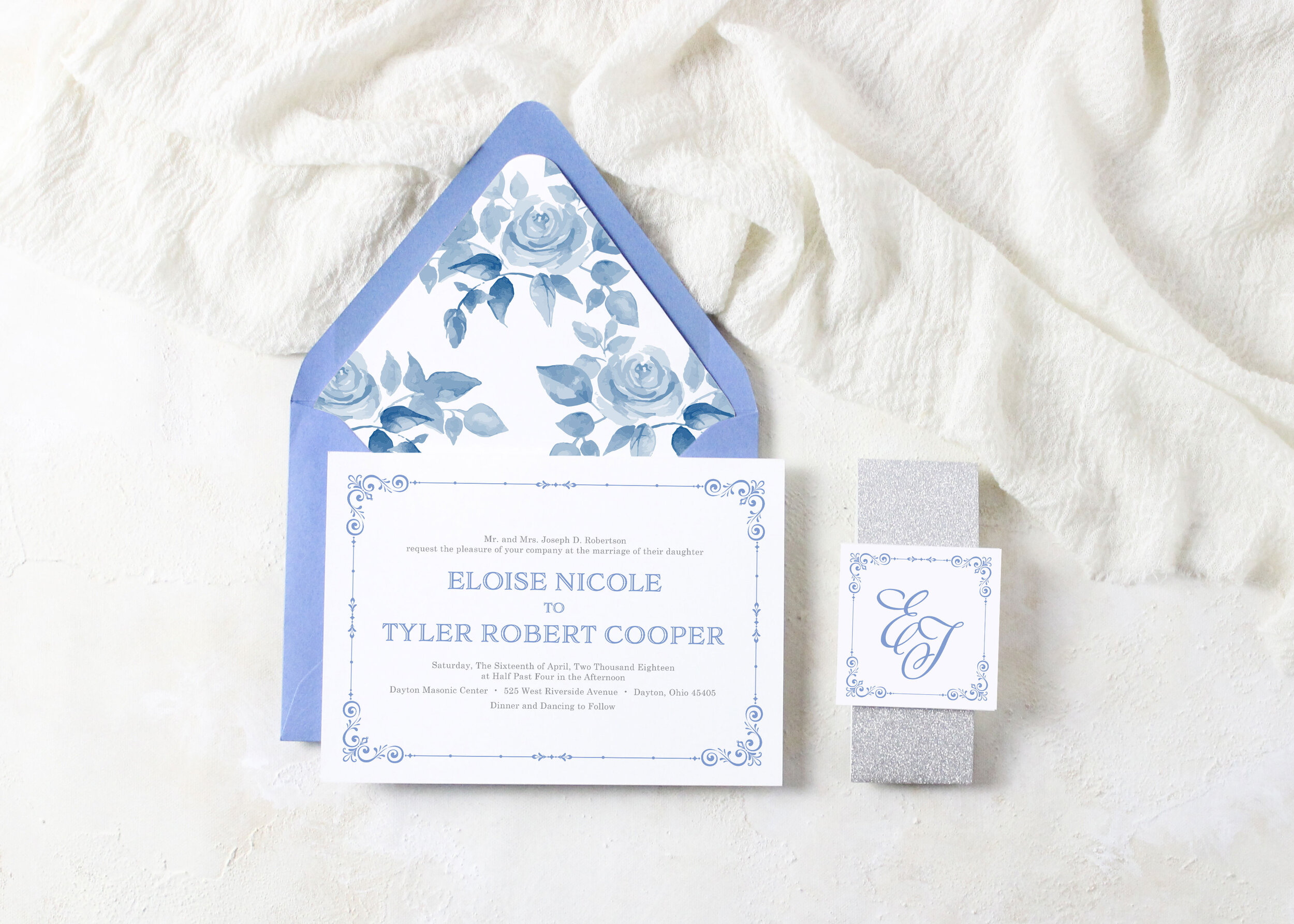 Eloise - Classic Elegant Ornate Wedding Invitation