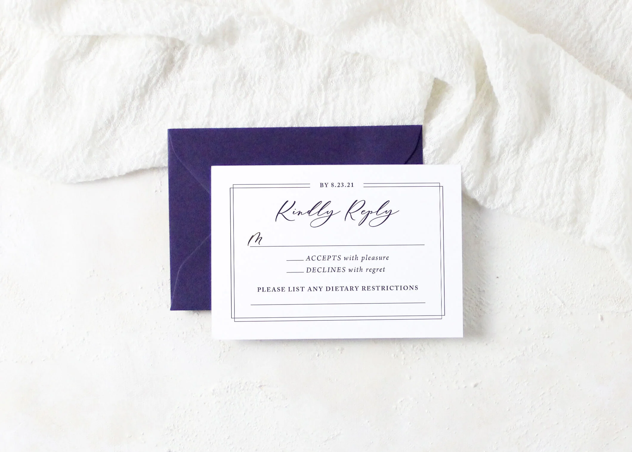 Carsyn - Classic Jewel Tone Wedding Invitation