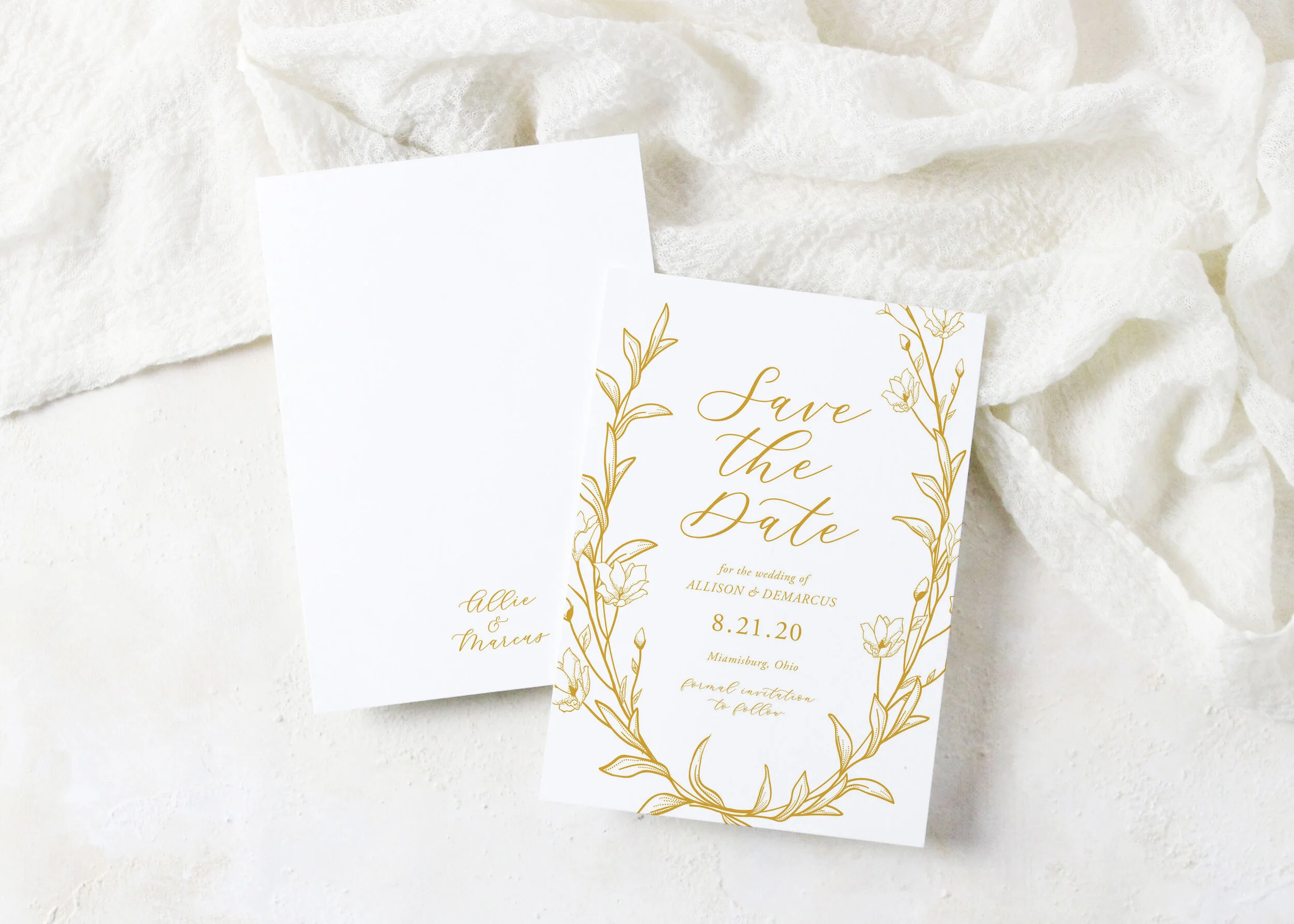 Allison - Modern Floral Save the Date