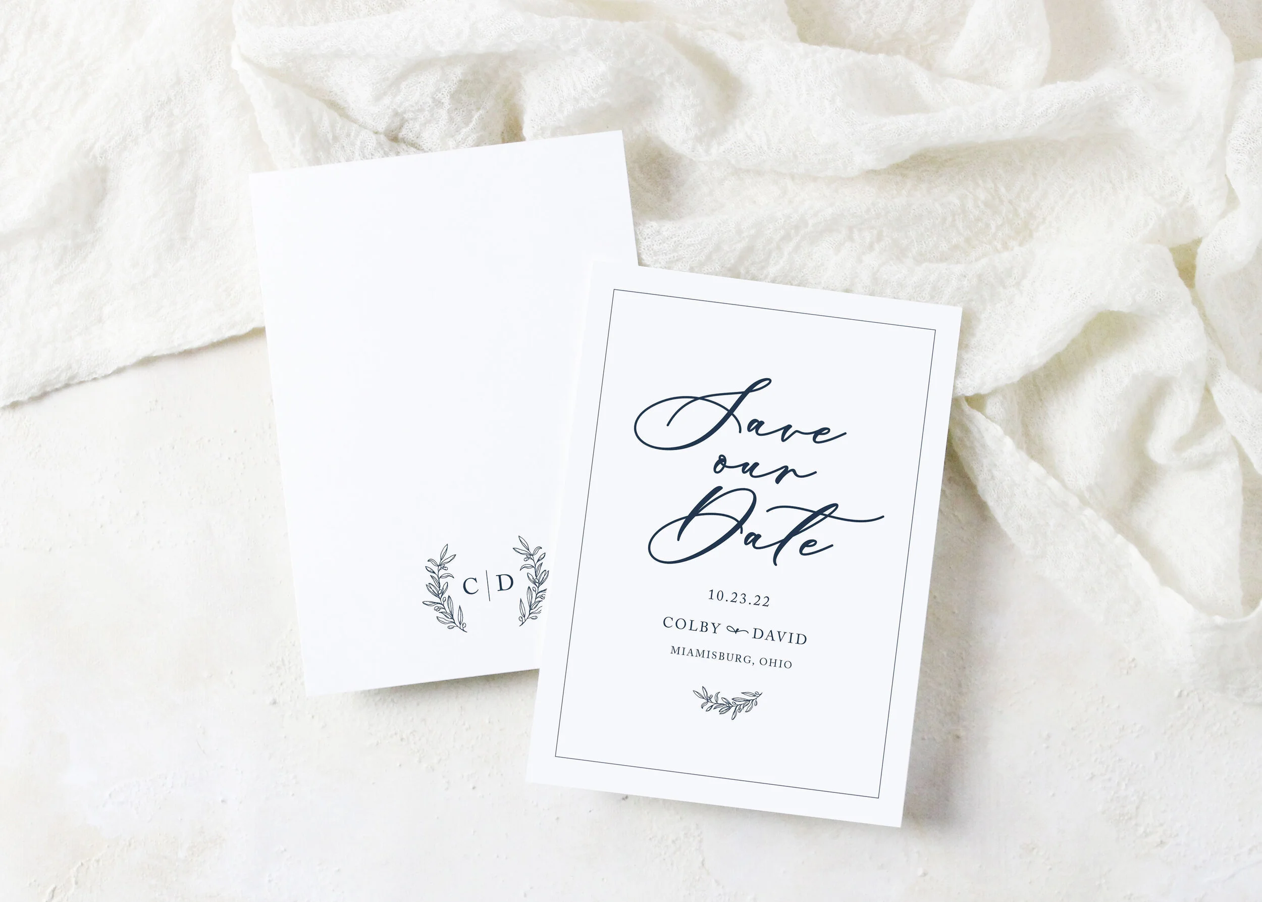 Colby - Preppy Monogram Save the Date