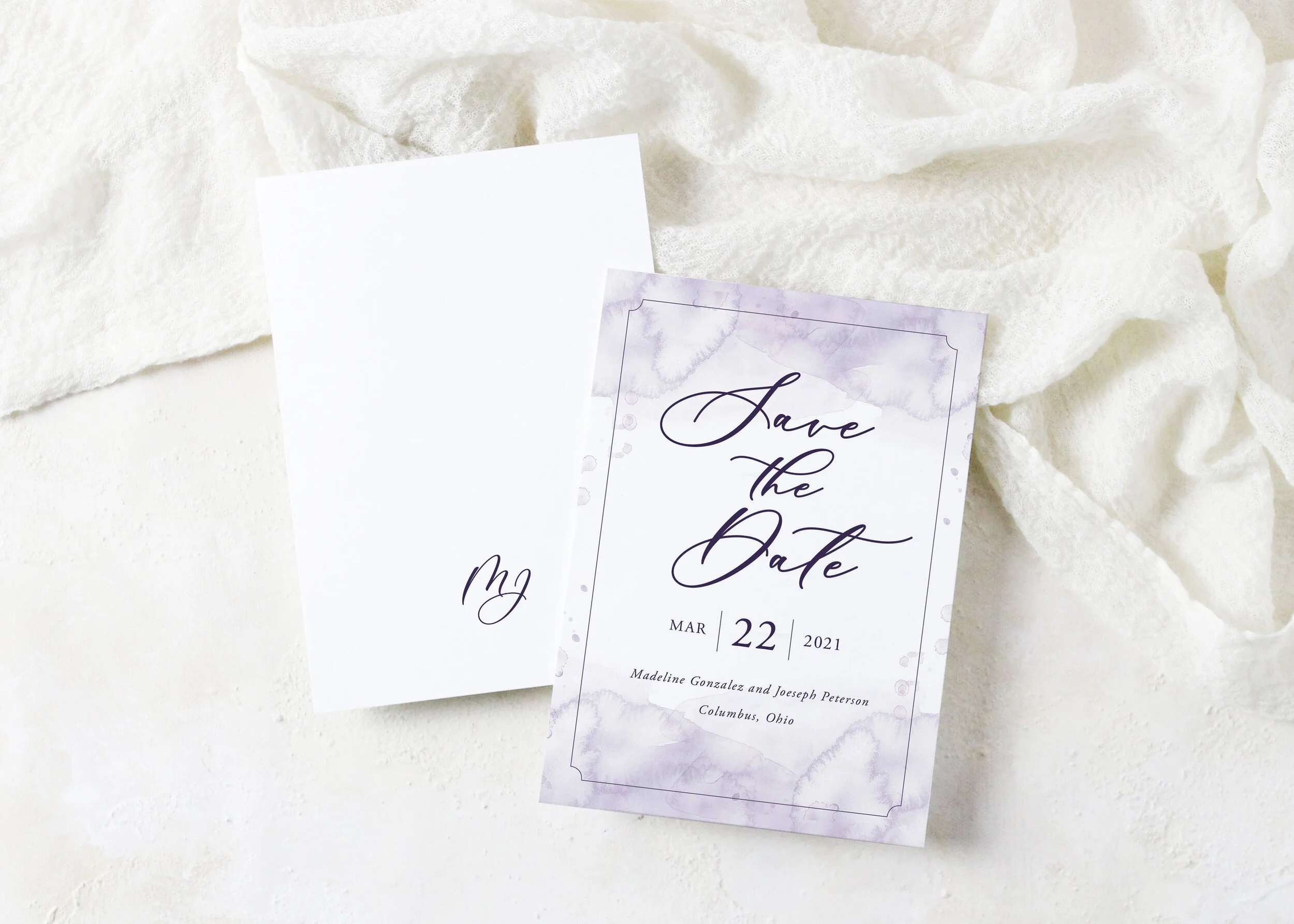 Madeline - Modern Watercolor Save the Date