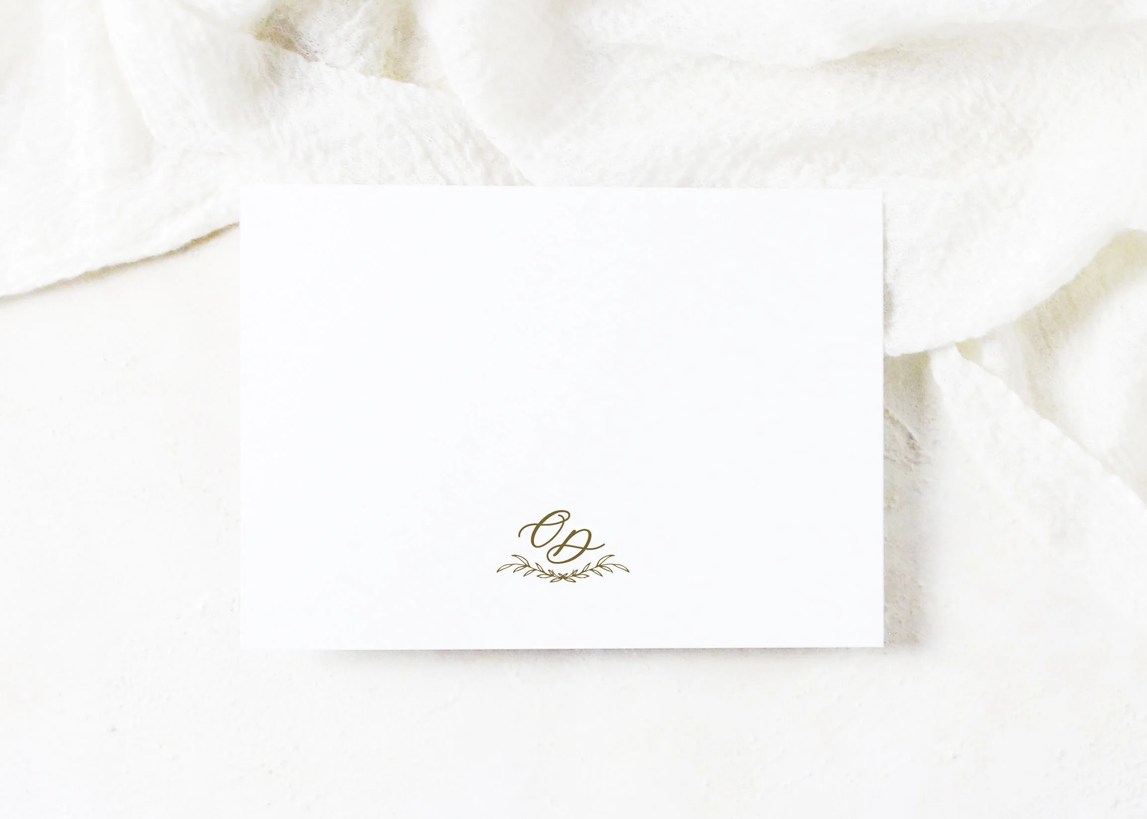Olivia - Classic Neutral Floral Monogram Save the Date
