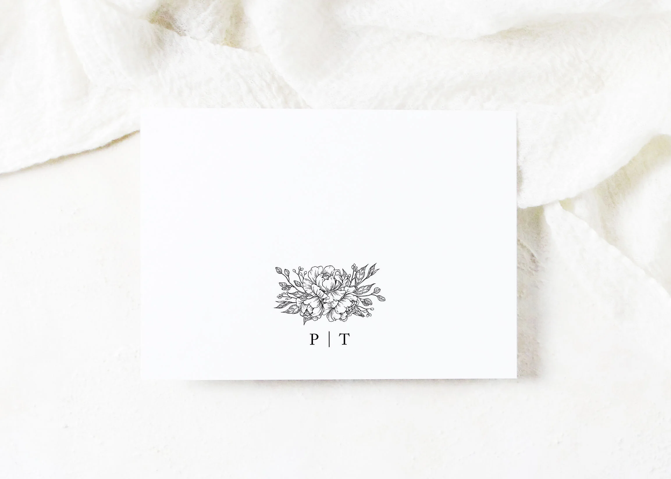 Payton - Classic Script and Floral Save the Date