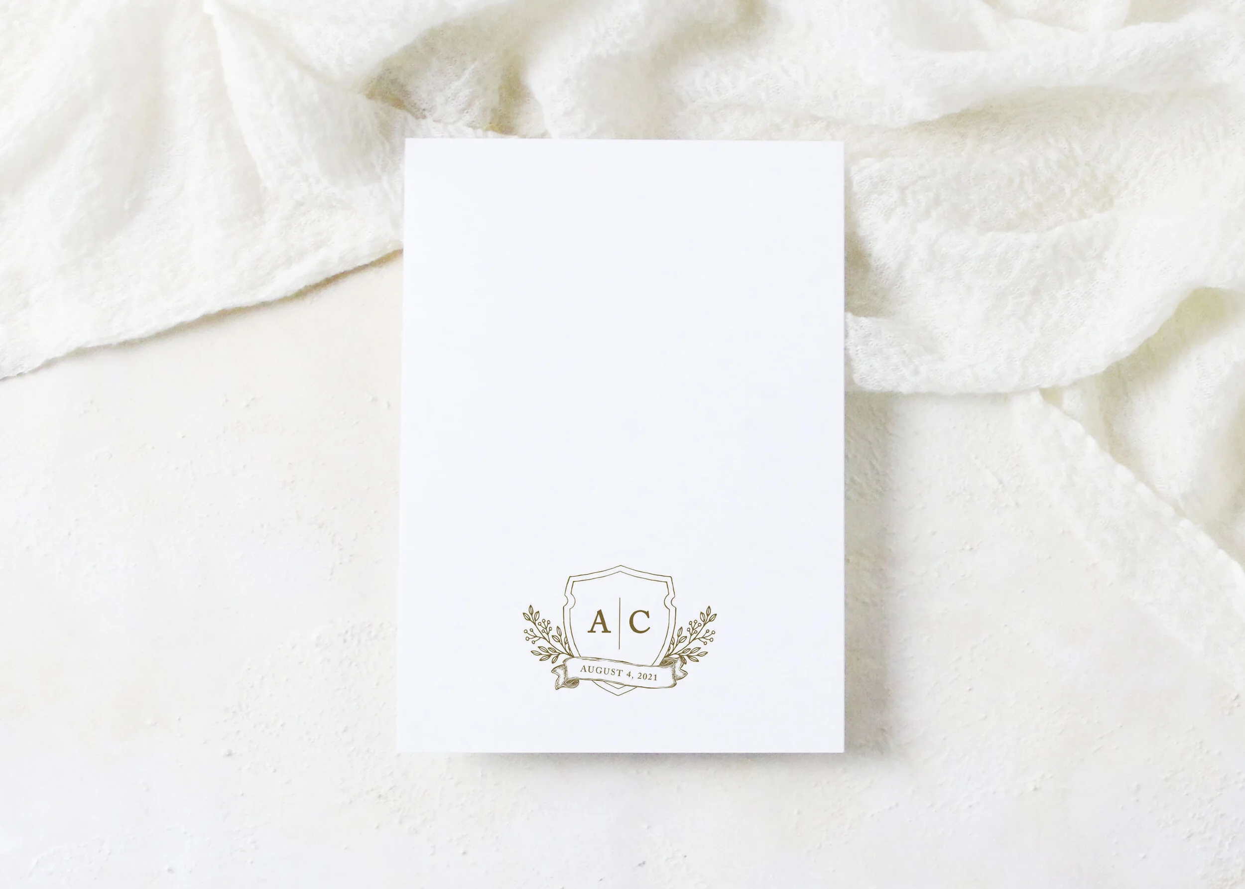 Abigail - Floral Monogram Save the Date