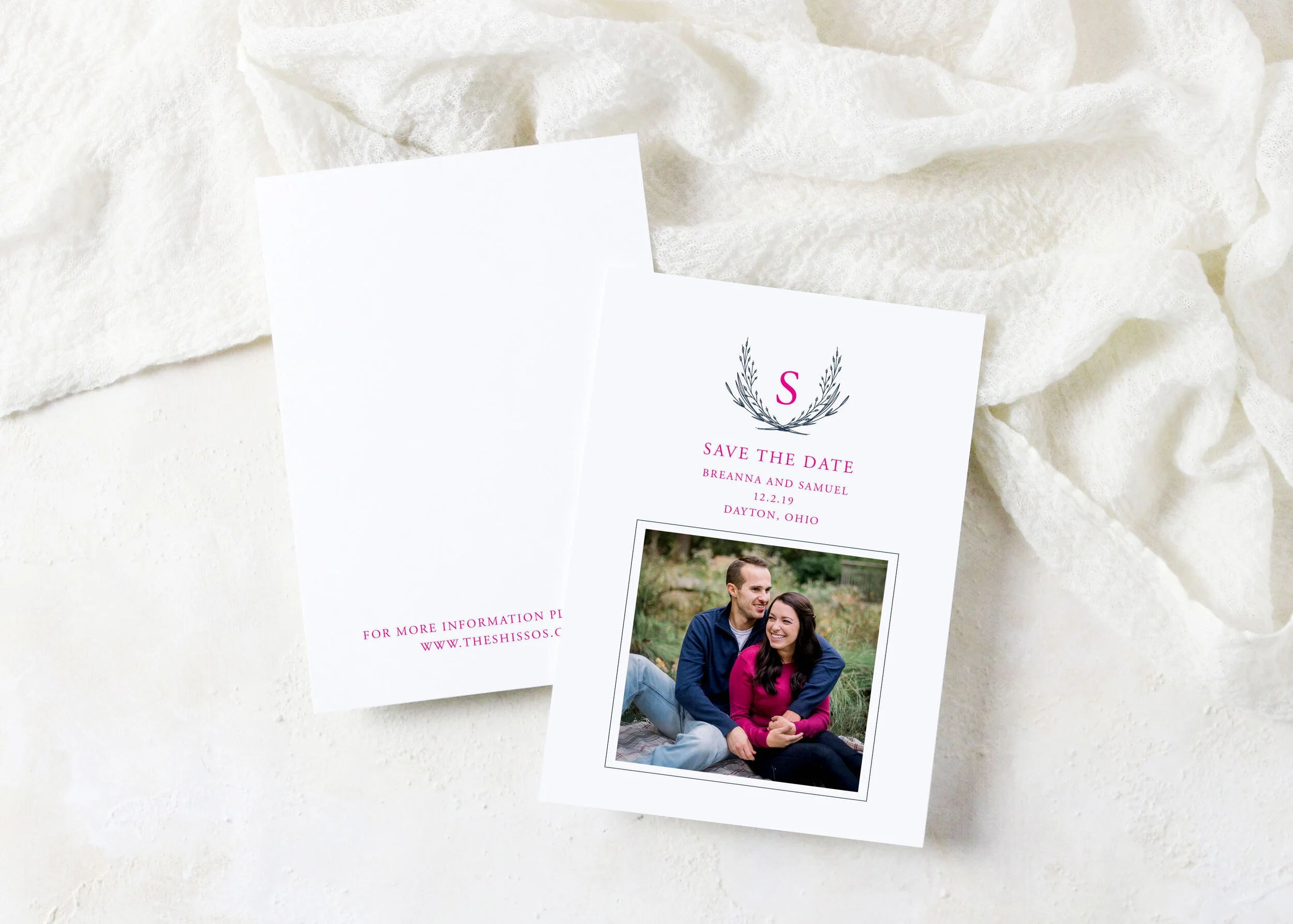 Breanna - Classic Monogram Save the Date