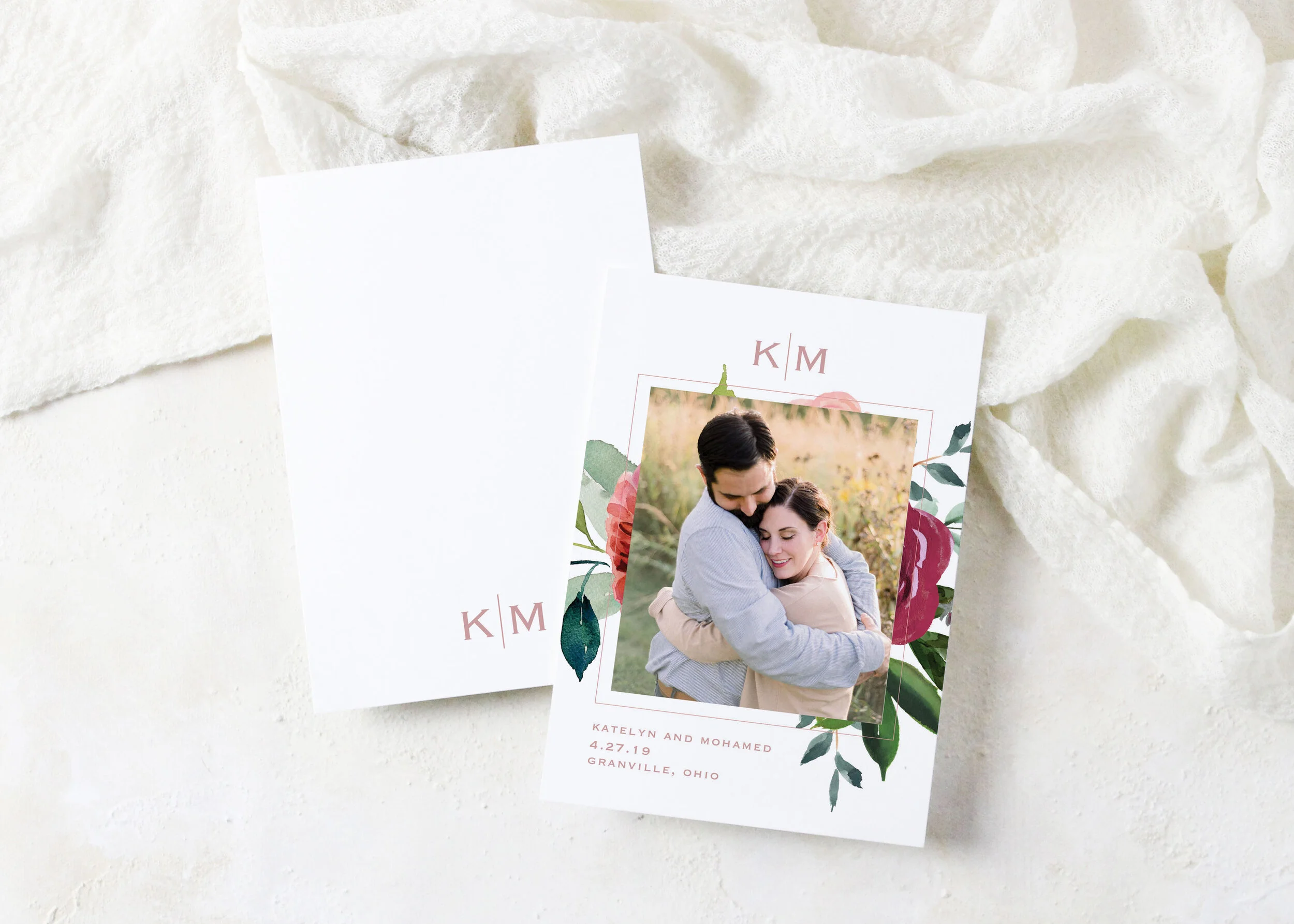 Katelyn - Modern Monogram Save the Date