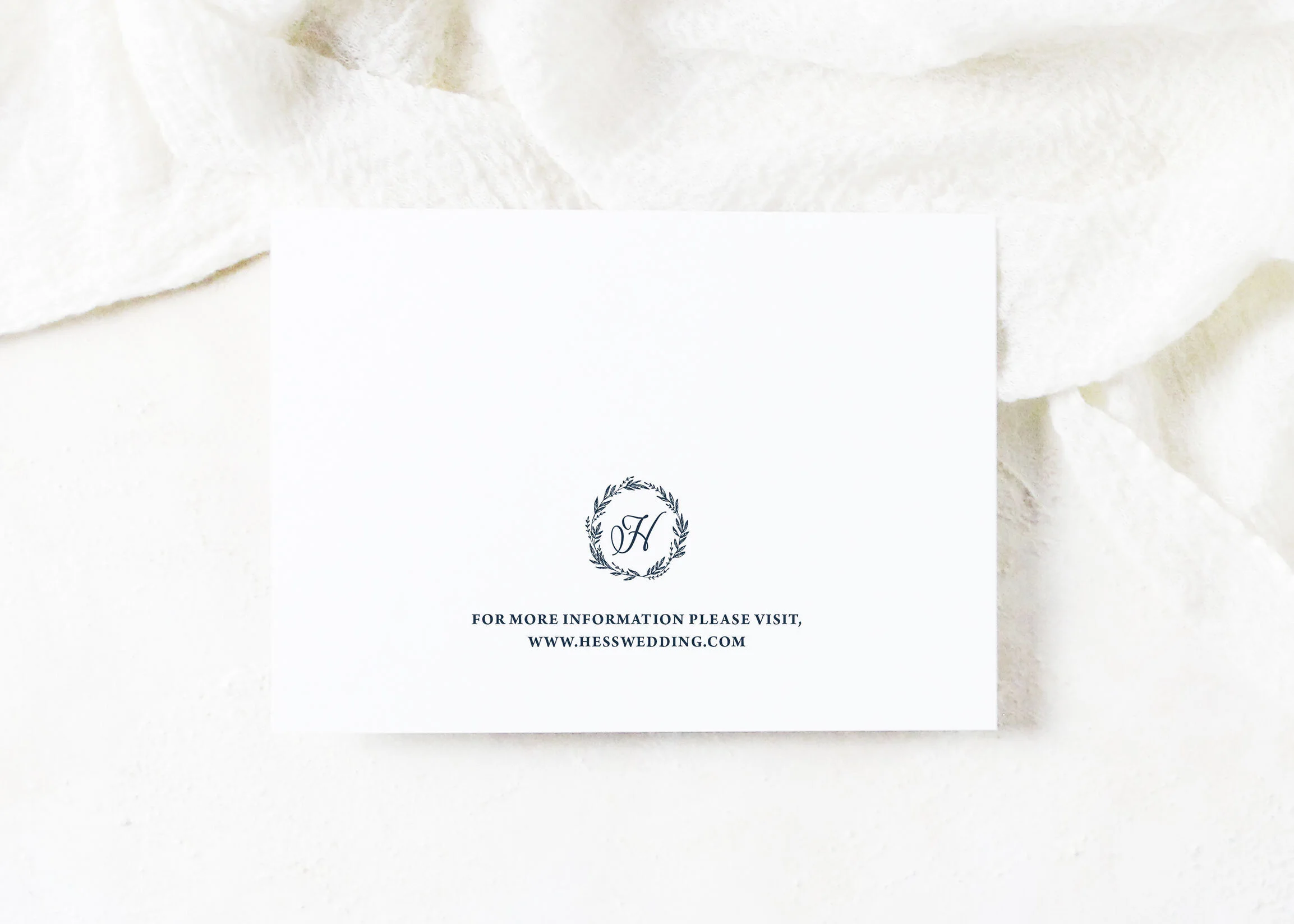 Caroline - Laurel Wreath Monogram Save the Date