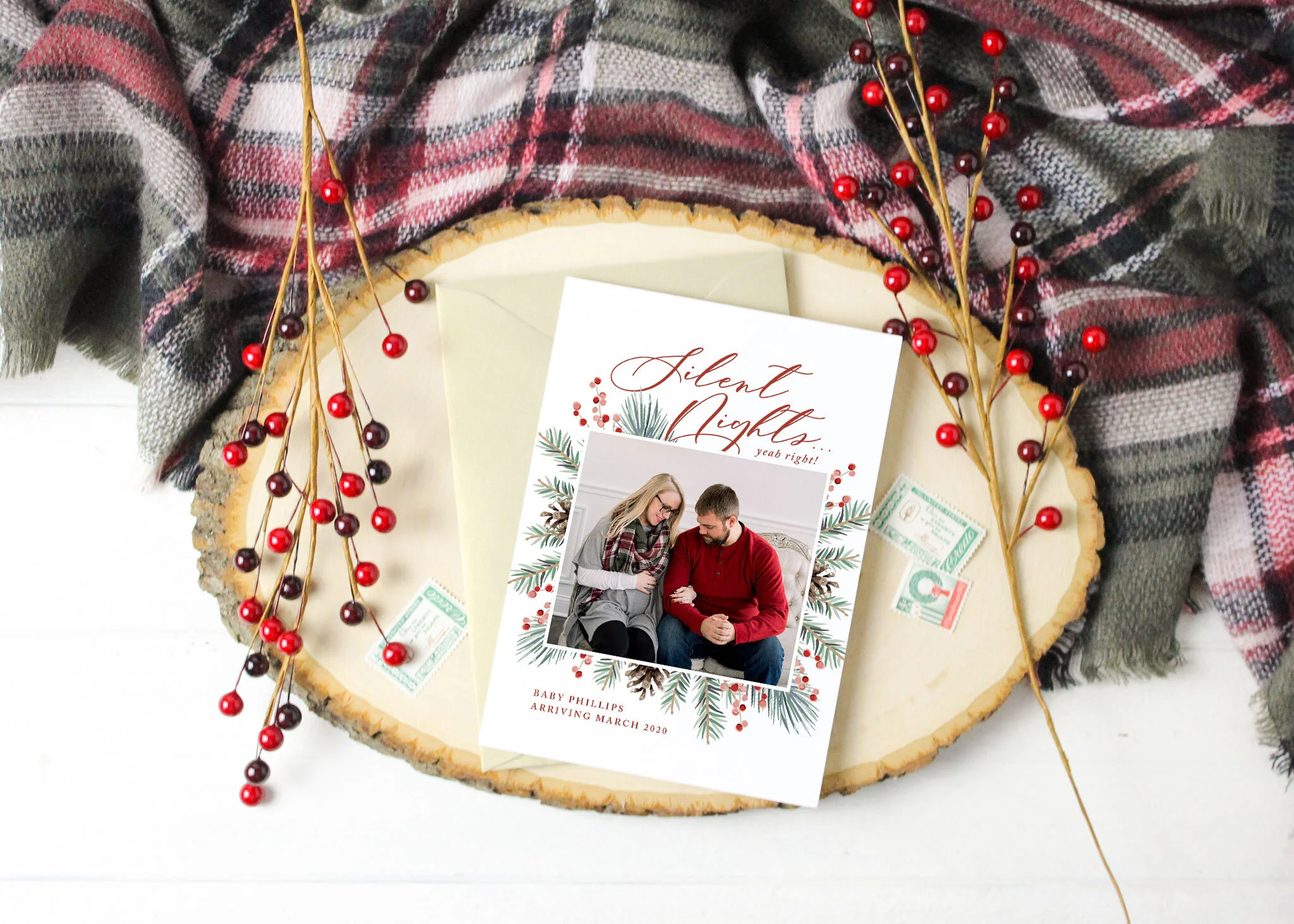 Silent Nights Newborn Card