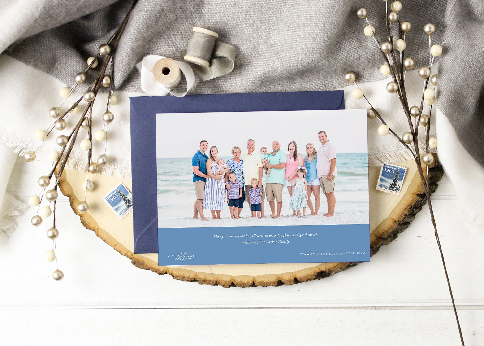 Happy Holidays Snowflake Card