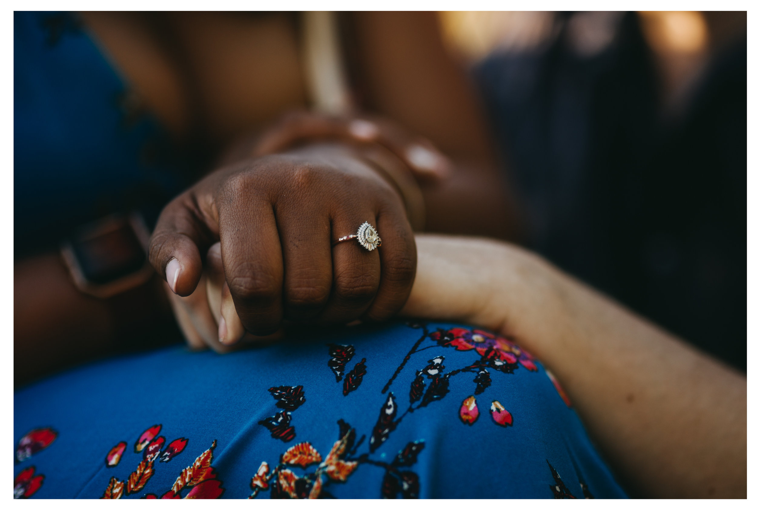 couple hands engagement ring engaged proposal surprise