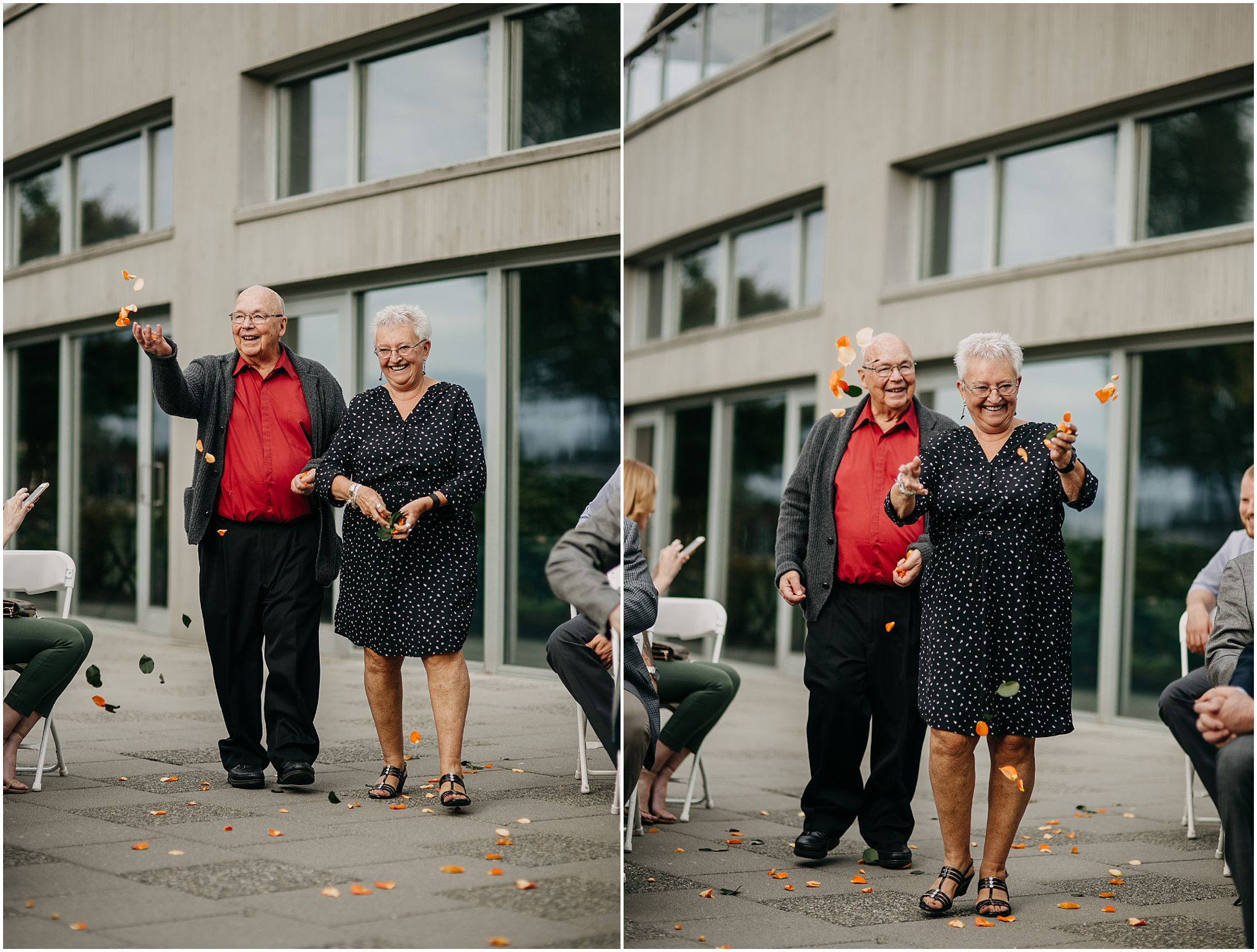 grandparents flowers aisle ceremony pitt meadows wedding