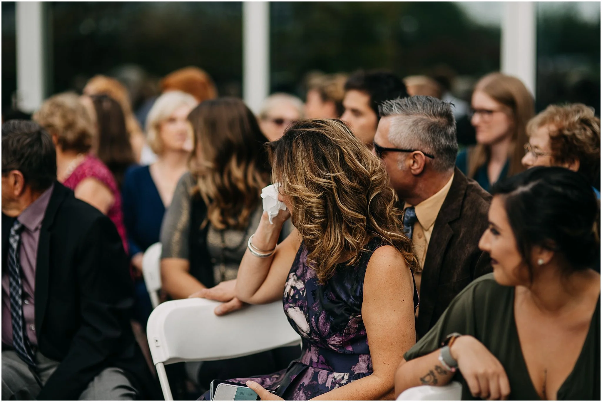 guest crying pitt meadows wedding ceremony