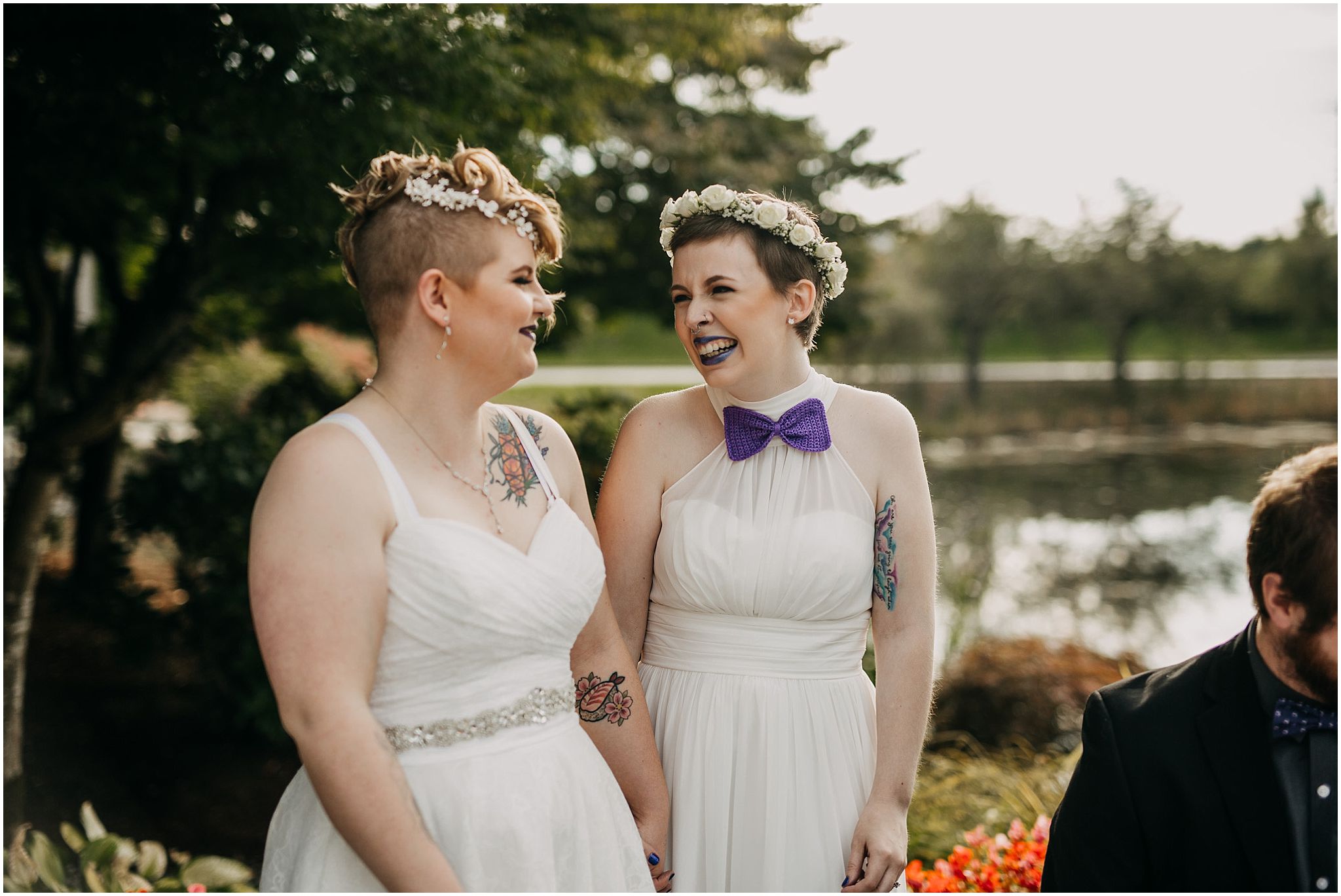 candid moment couple wedding ceremony pitt meadows