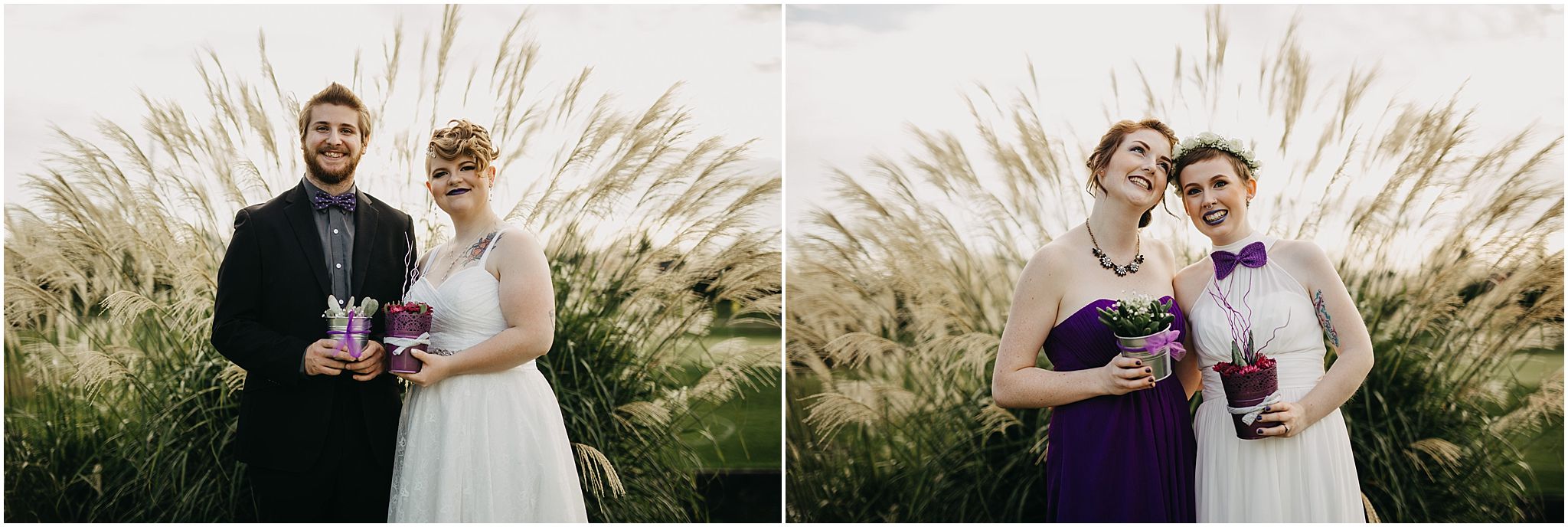 couple with siblings wedding party pitt meadows