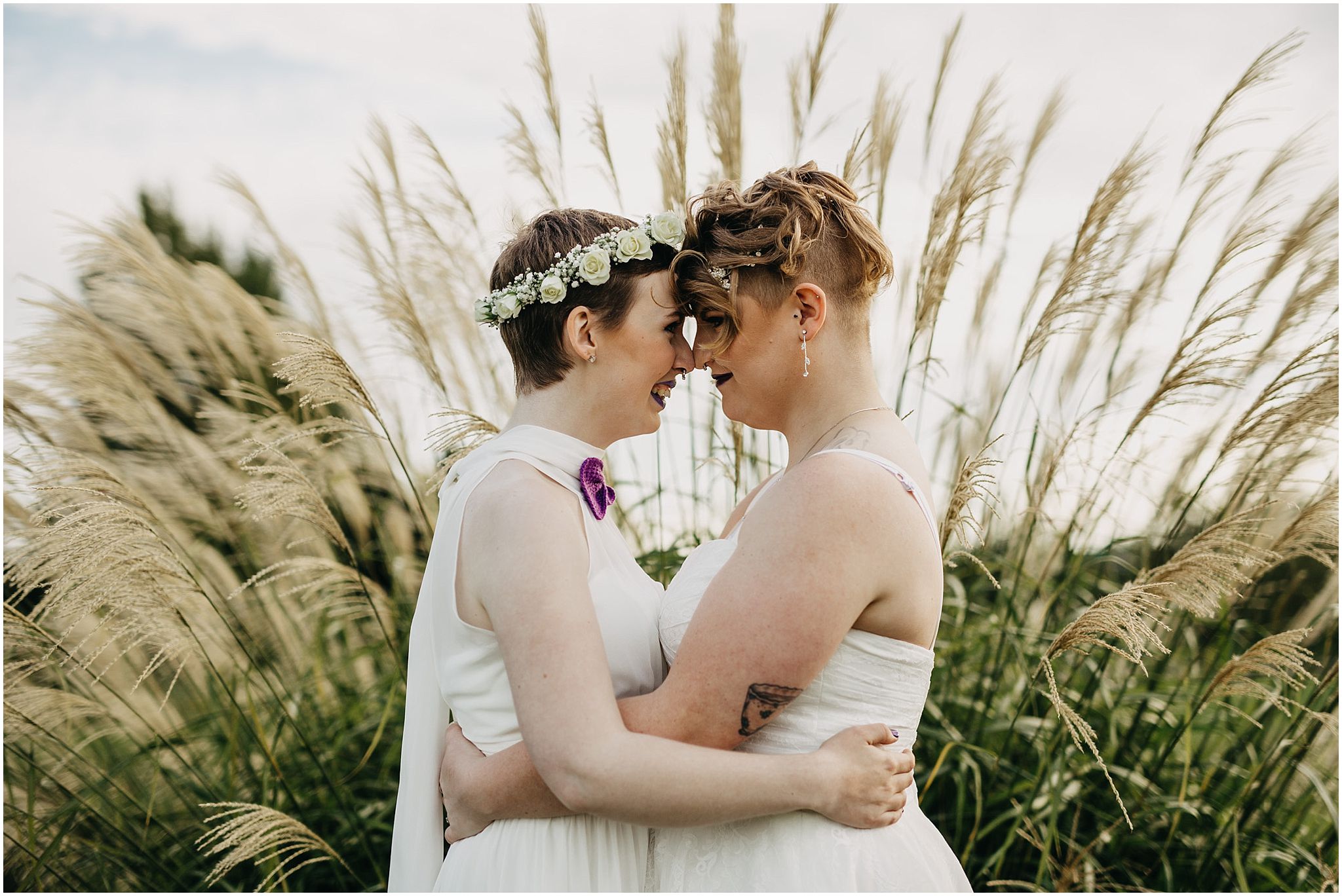 same sex couple wedding portrait pitt meadows outdoor wedding