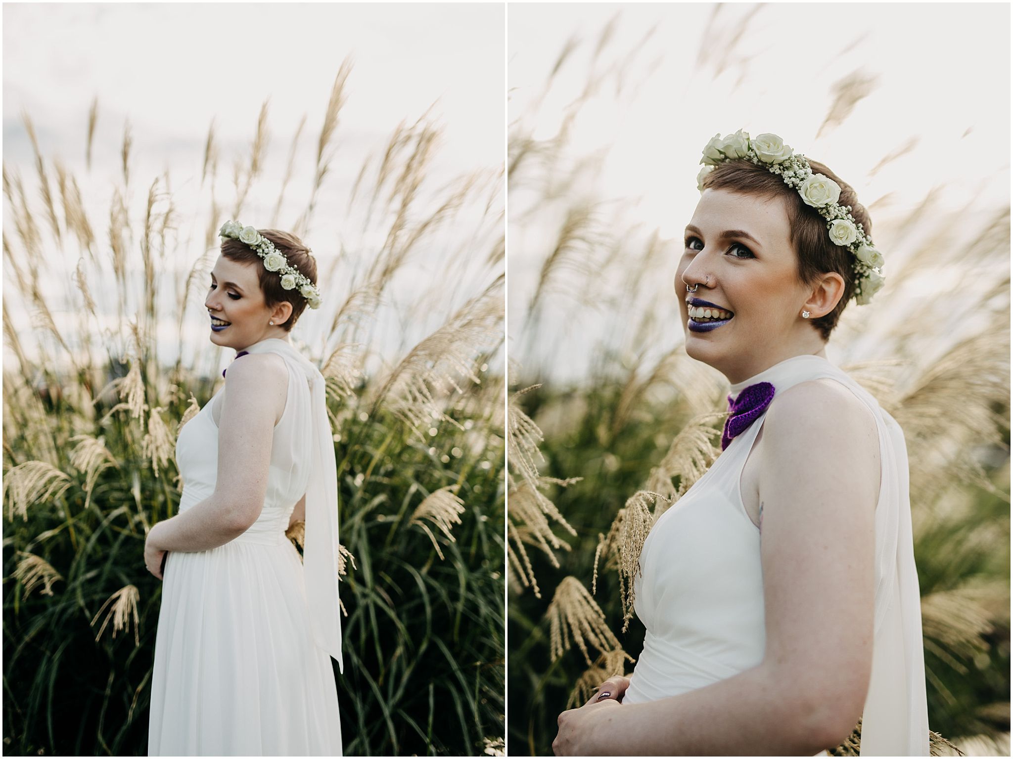 bride wedding details pitt meadows wedding flower crown