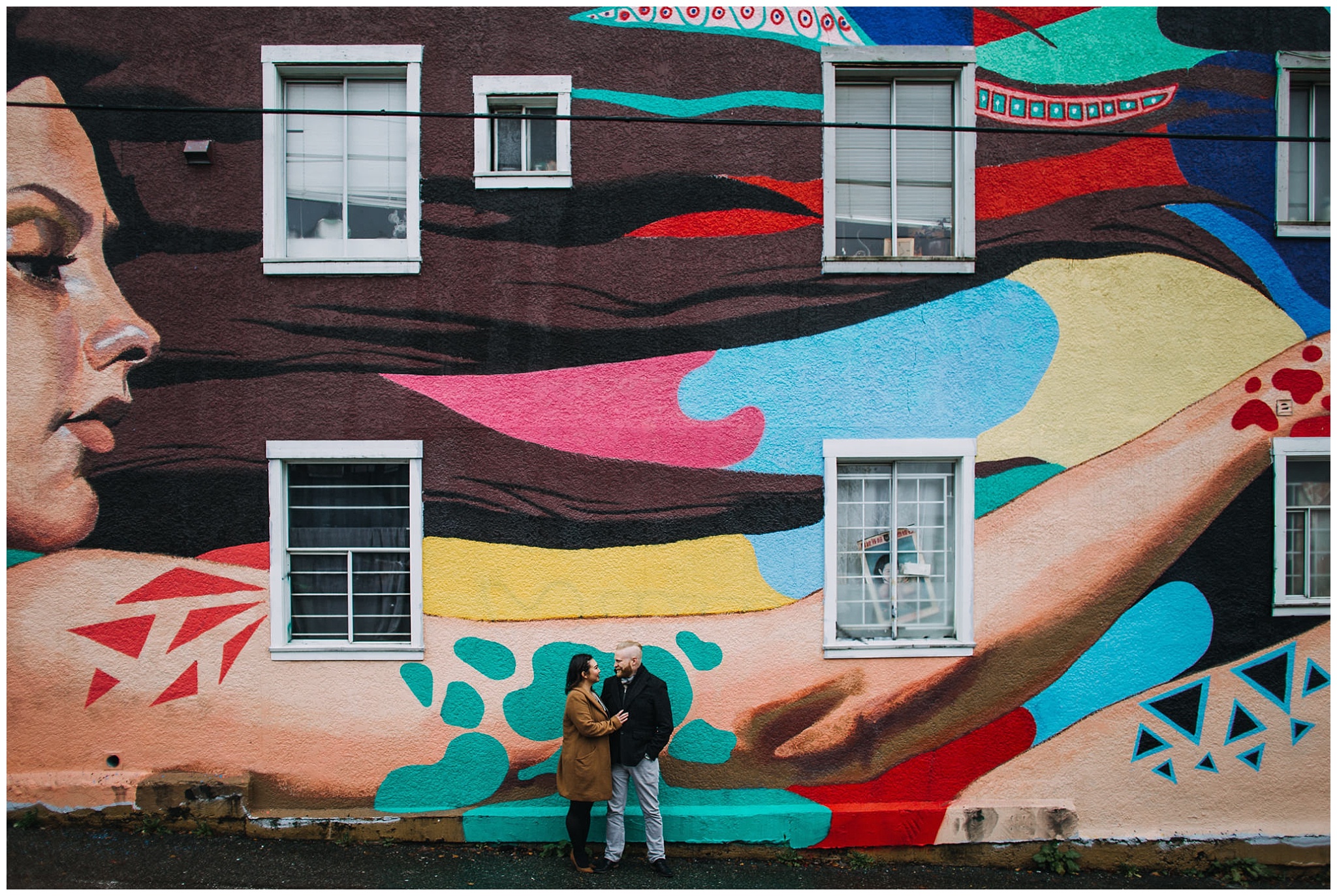 vancouver mural festival engagement photos vancouver