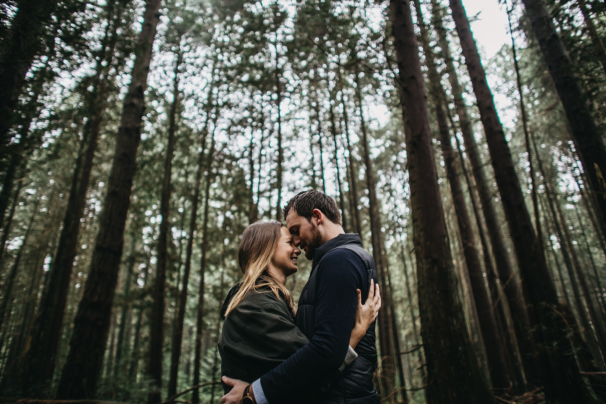 tall trees pacific spirit park engagement session