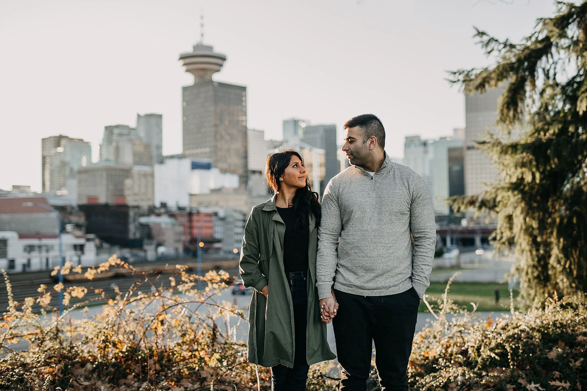 vancouver cityscape skyline downtown crab park engagement