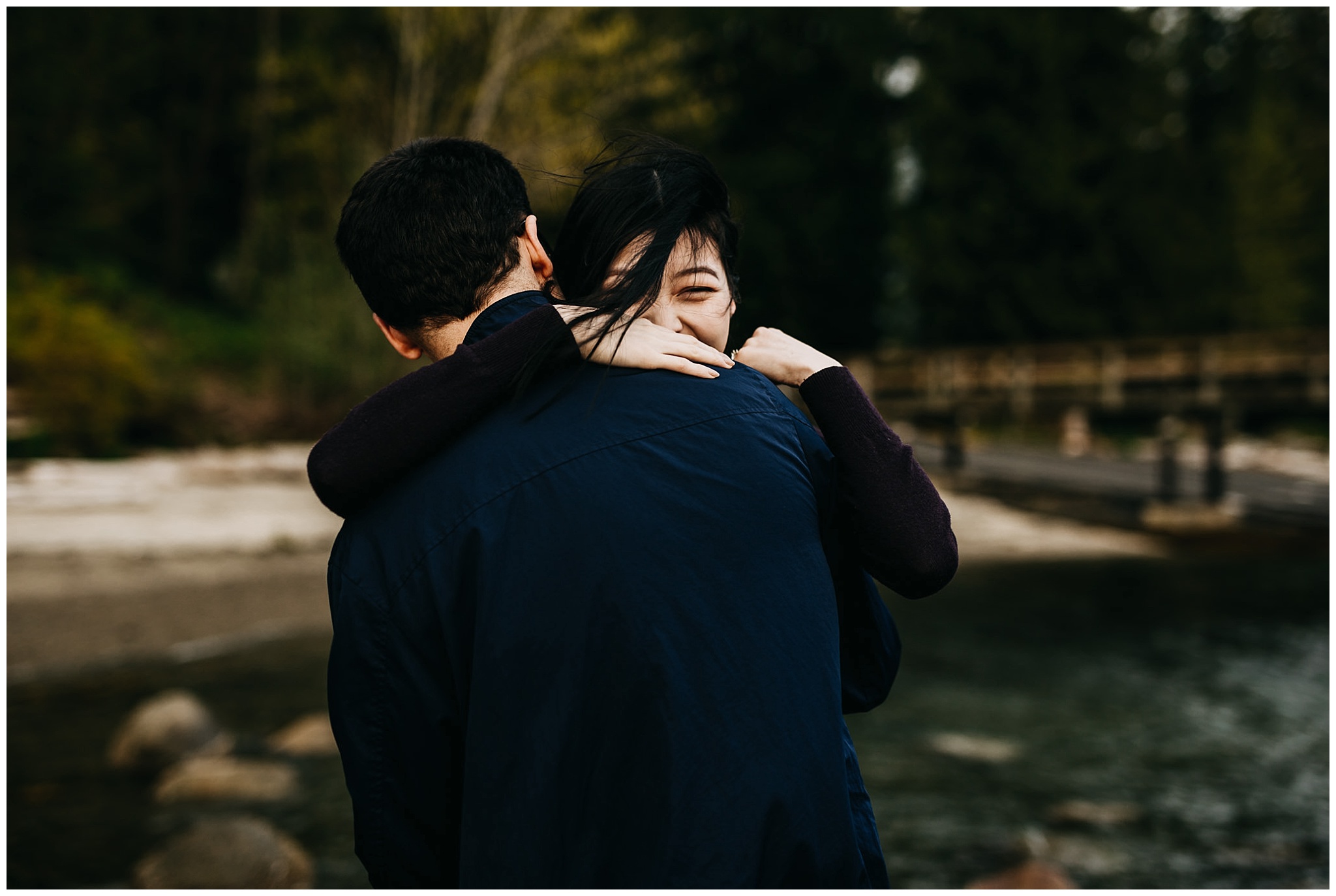 windy moody north vancouver engagement session sunset