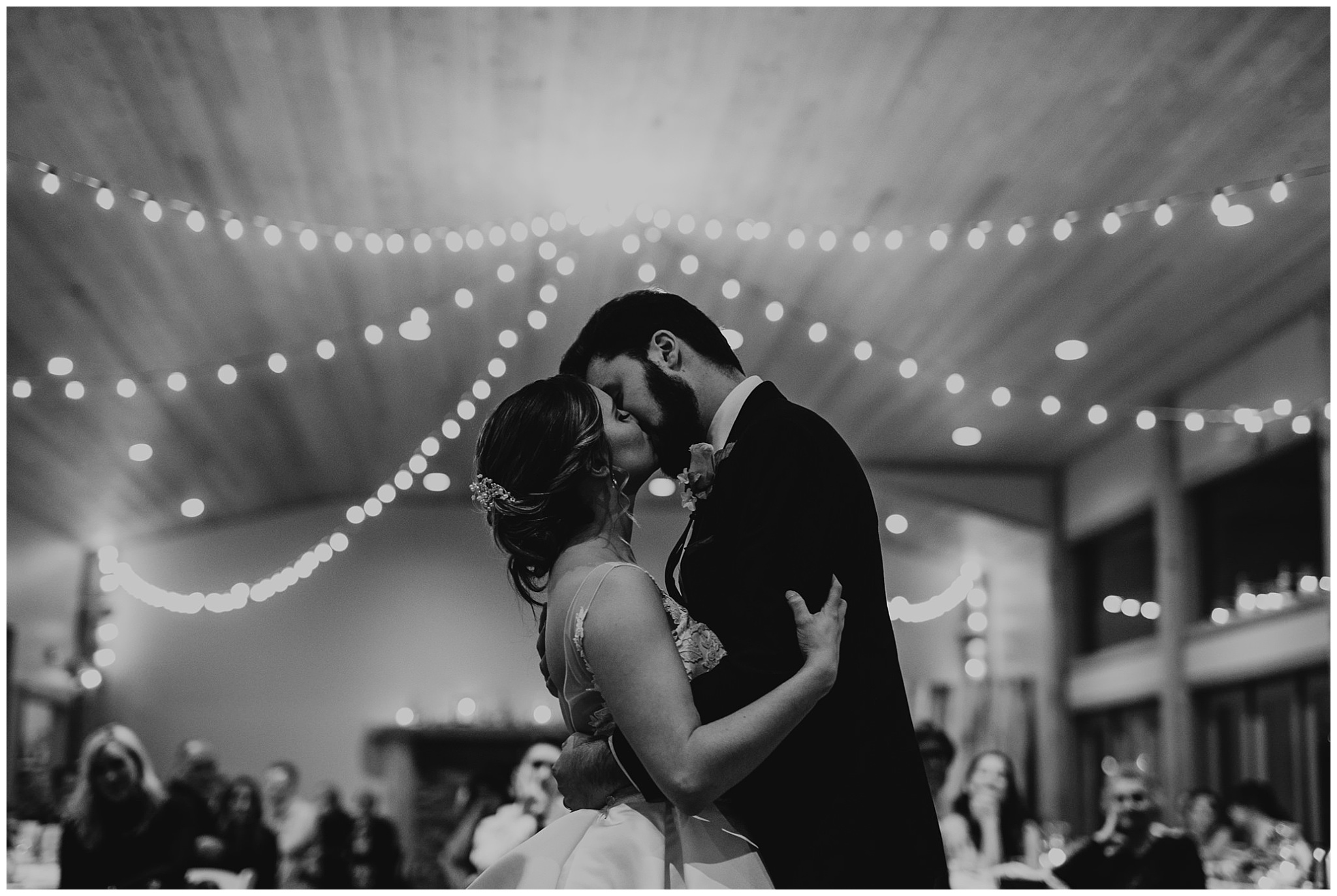 bride and groom first dance at fraser river lodge wedding