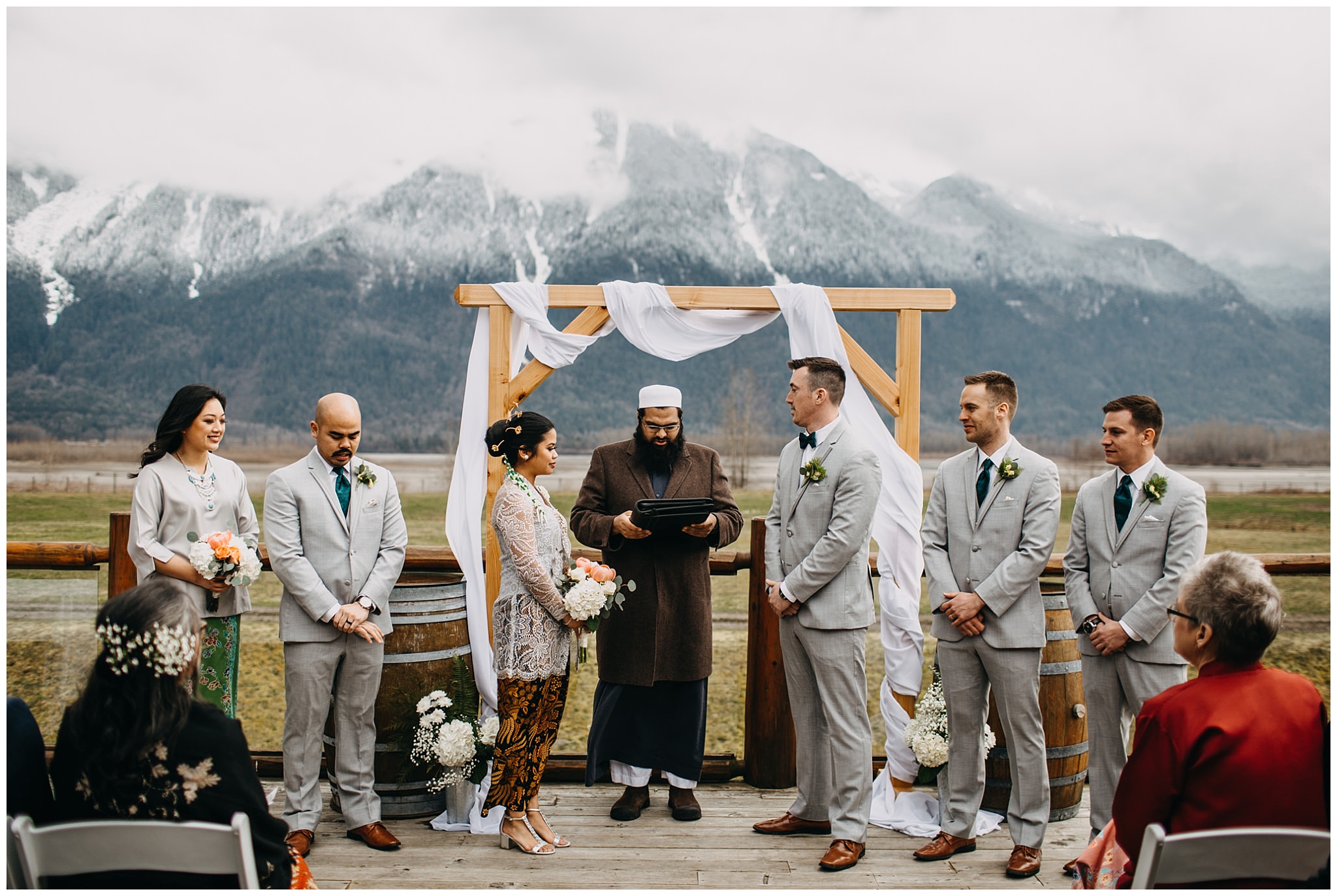 fraser river lodge wedding ceremony outside