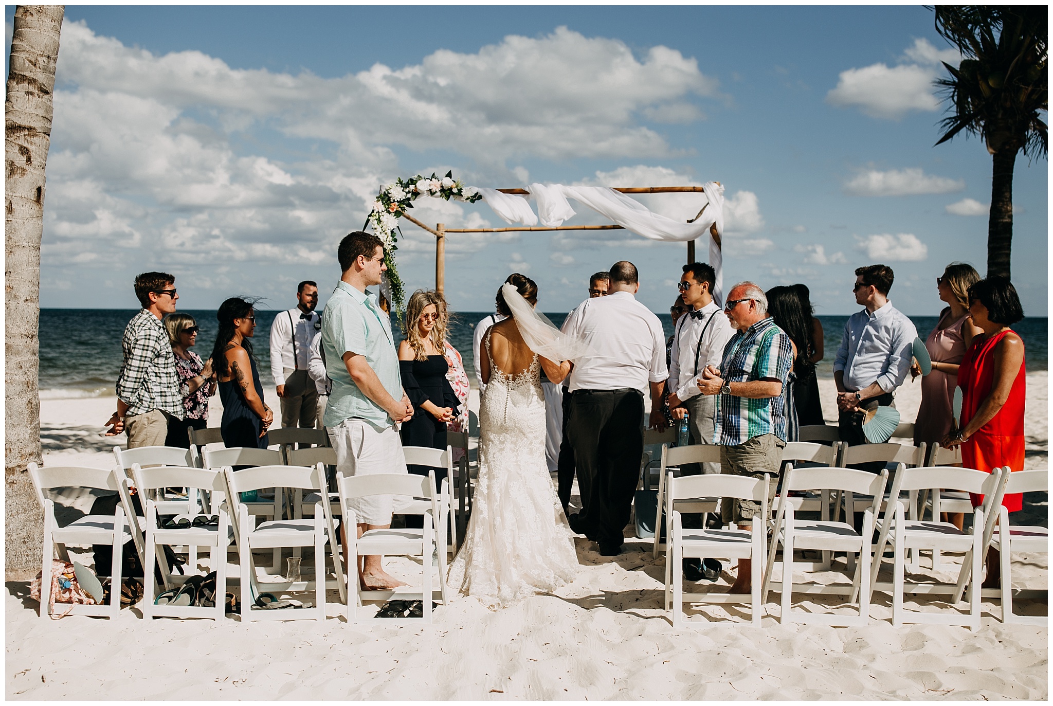 cancun mexico beach wedding ceremony