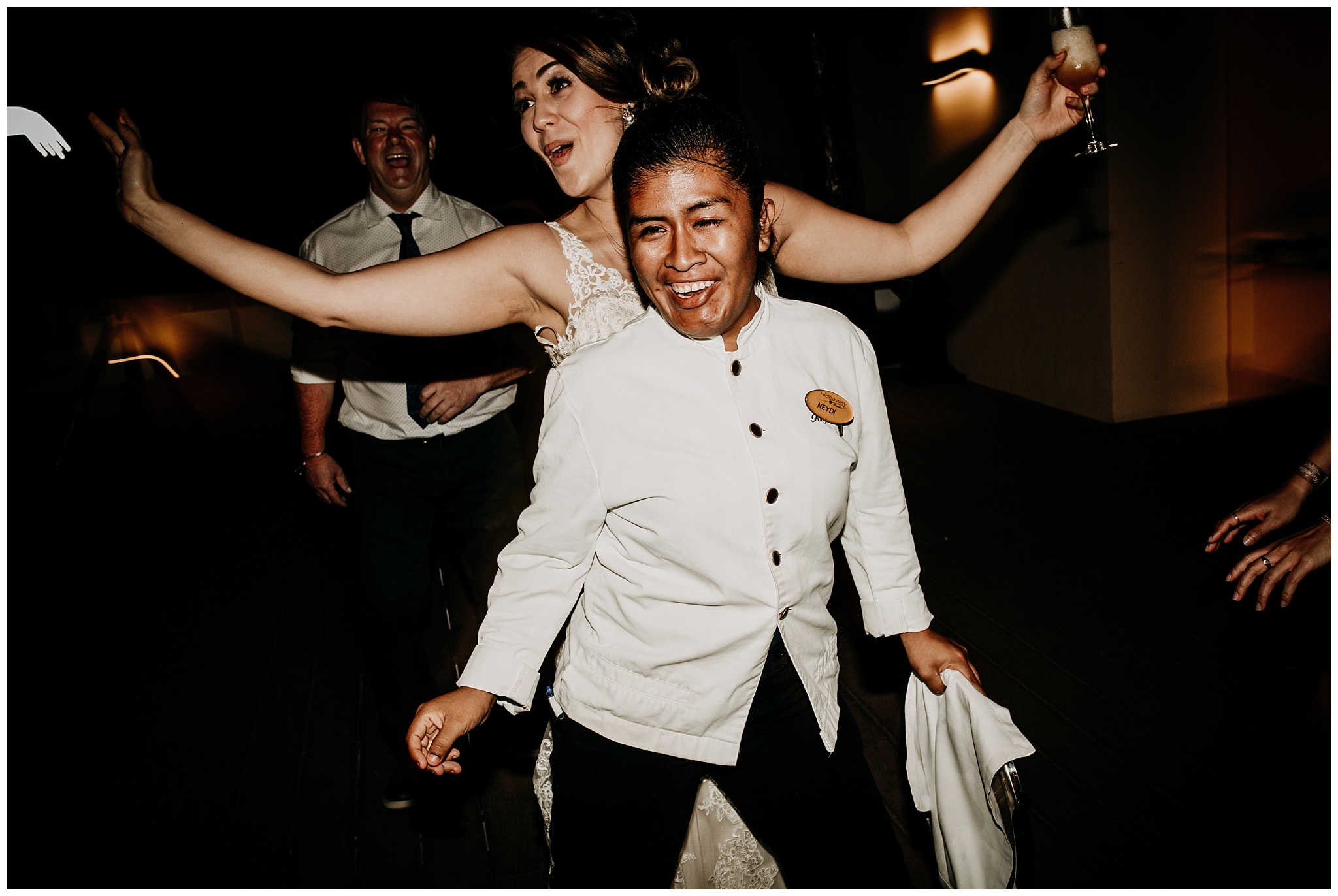 wedding dance party at cancun mexico wedding reception