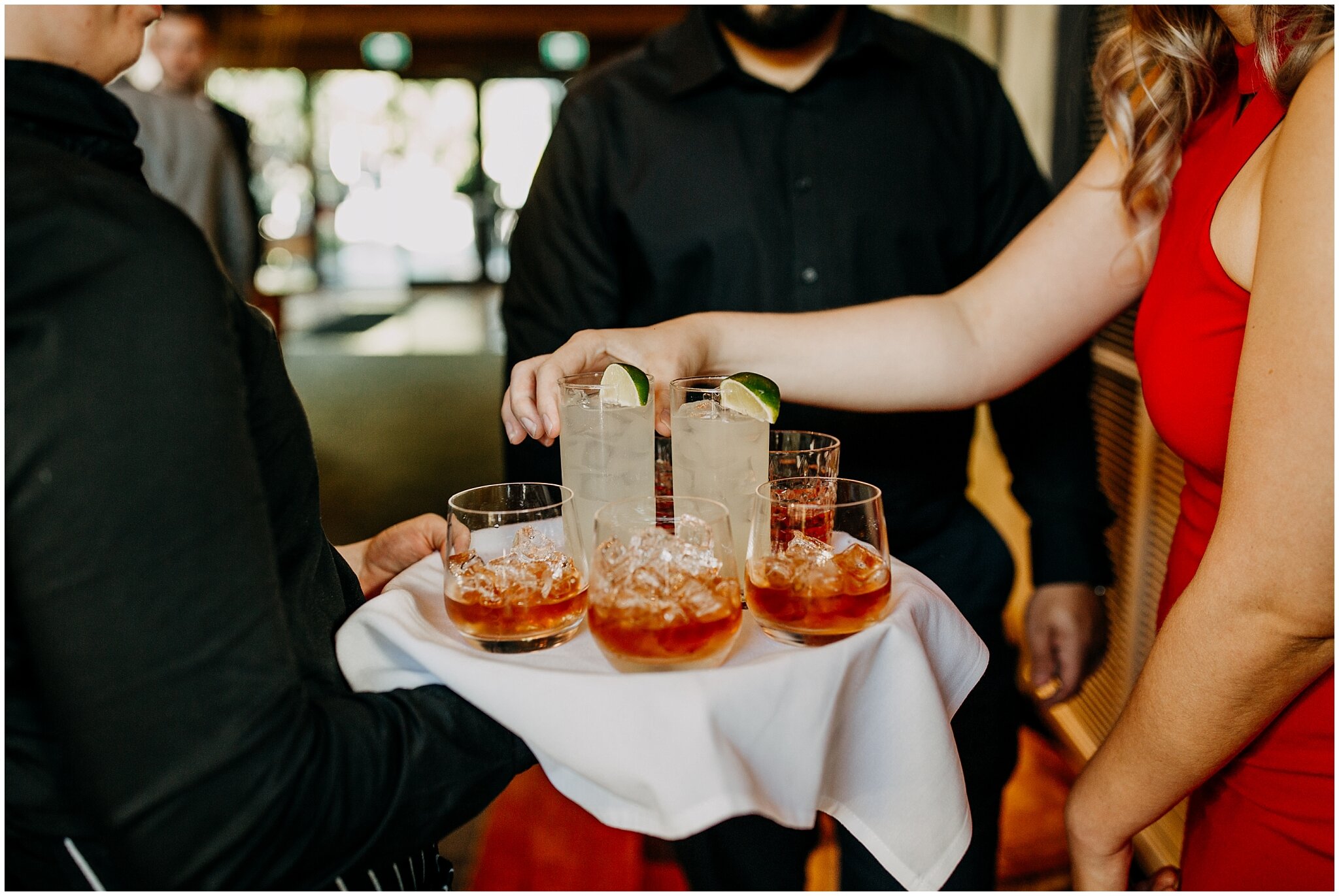 cocktail hour at shaughnessy restaurant wedding