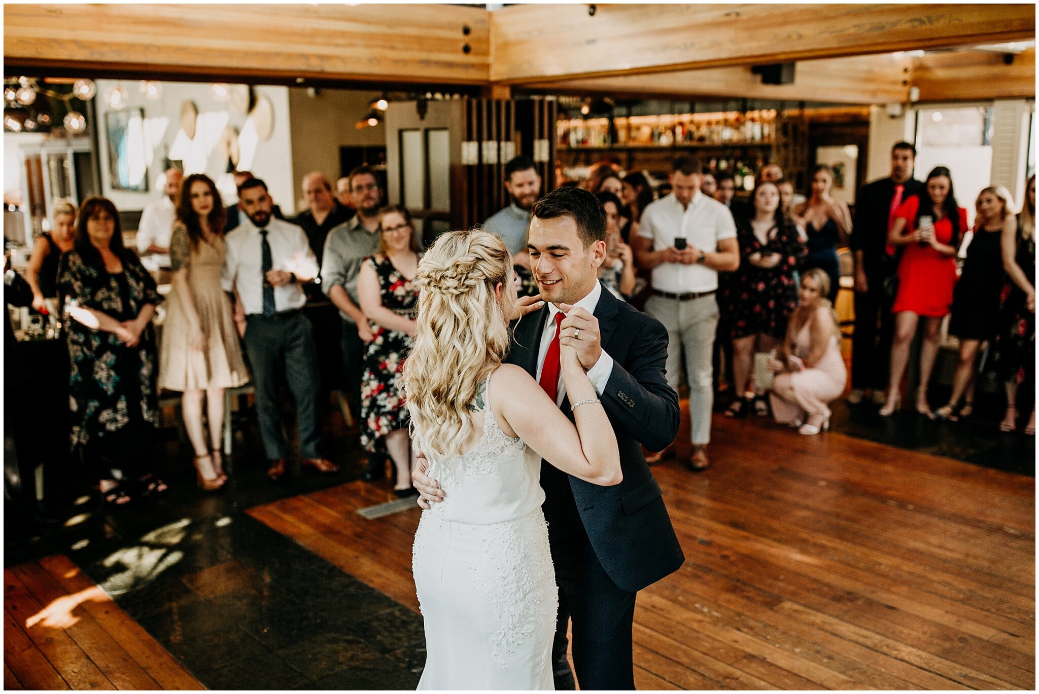 bride and groom first dance at shaughnessy restaurant wedding