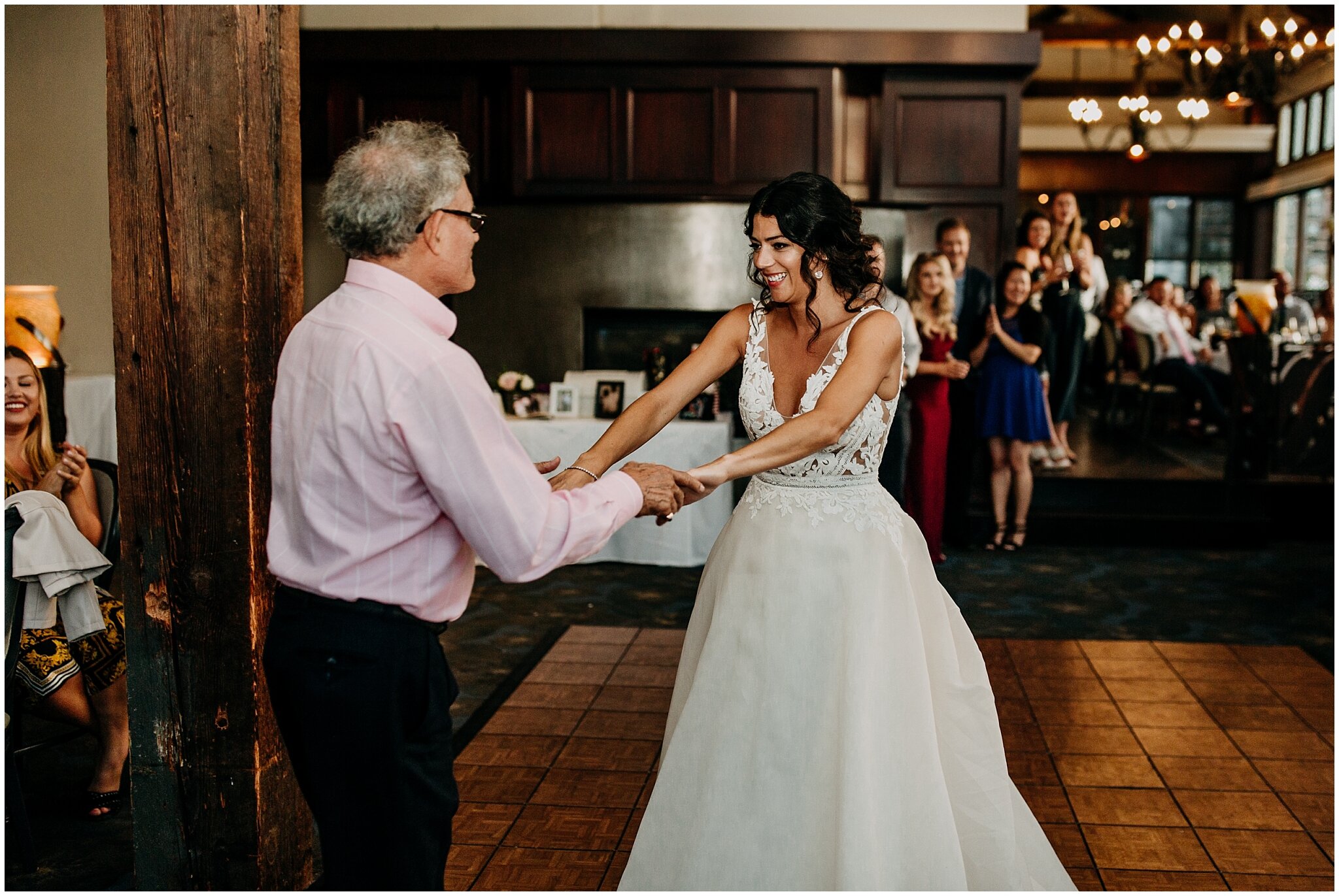 father daughter dance at bridges restaurant wedding