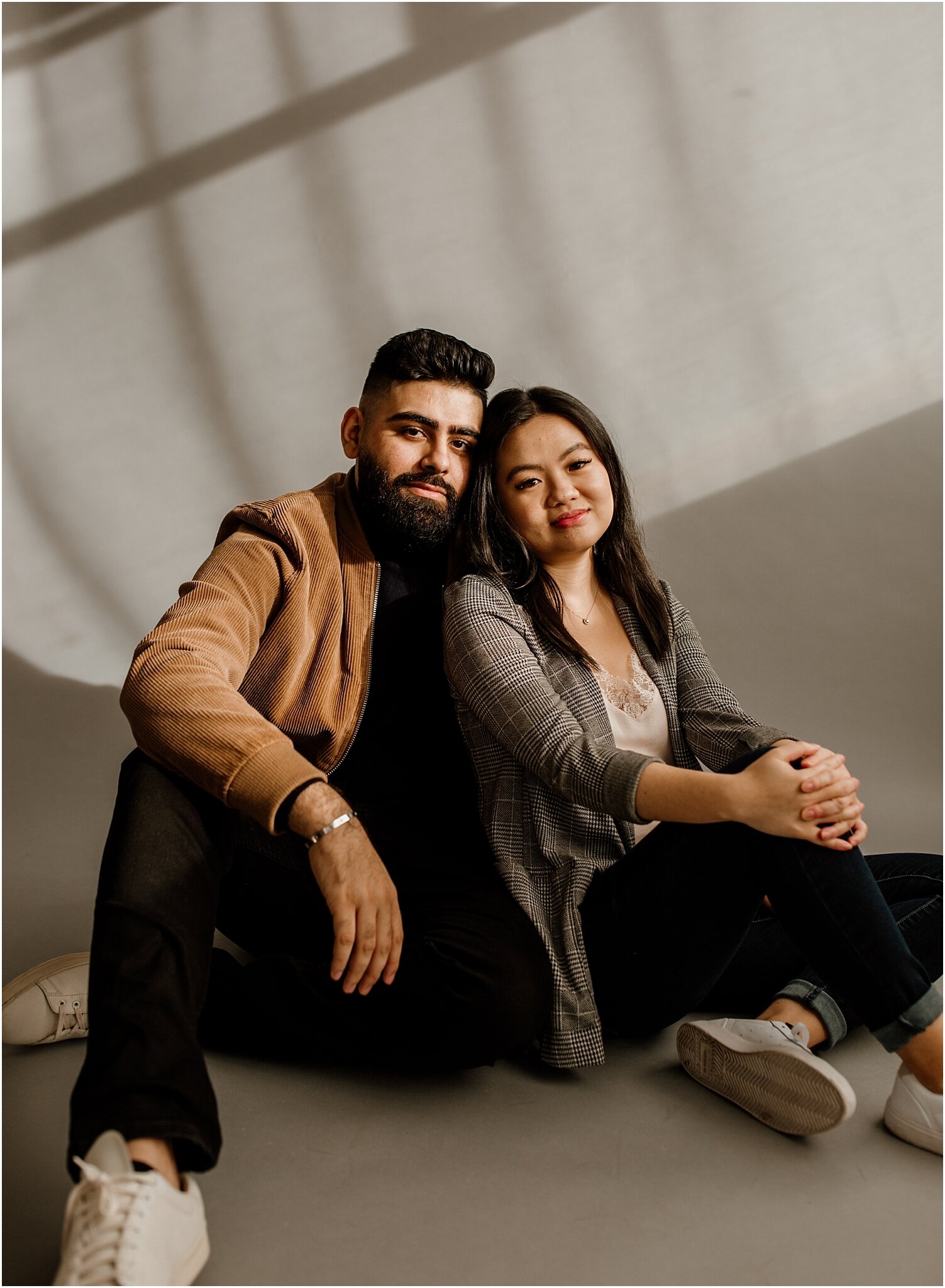 creative lighting studio couples portraits in vancouver