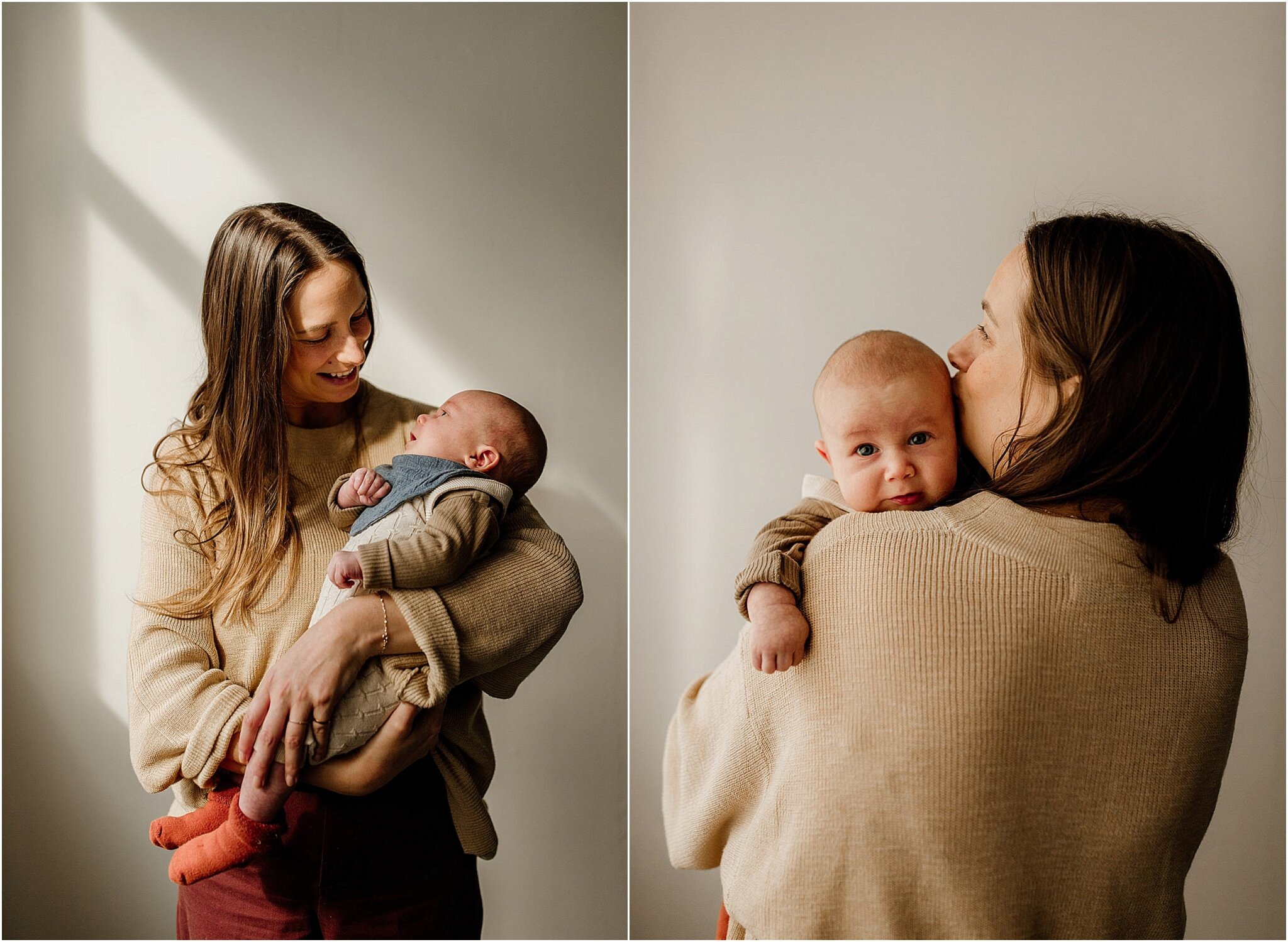 mother and newborn natural light portrait vancouver bc