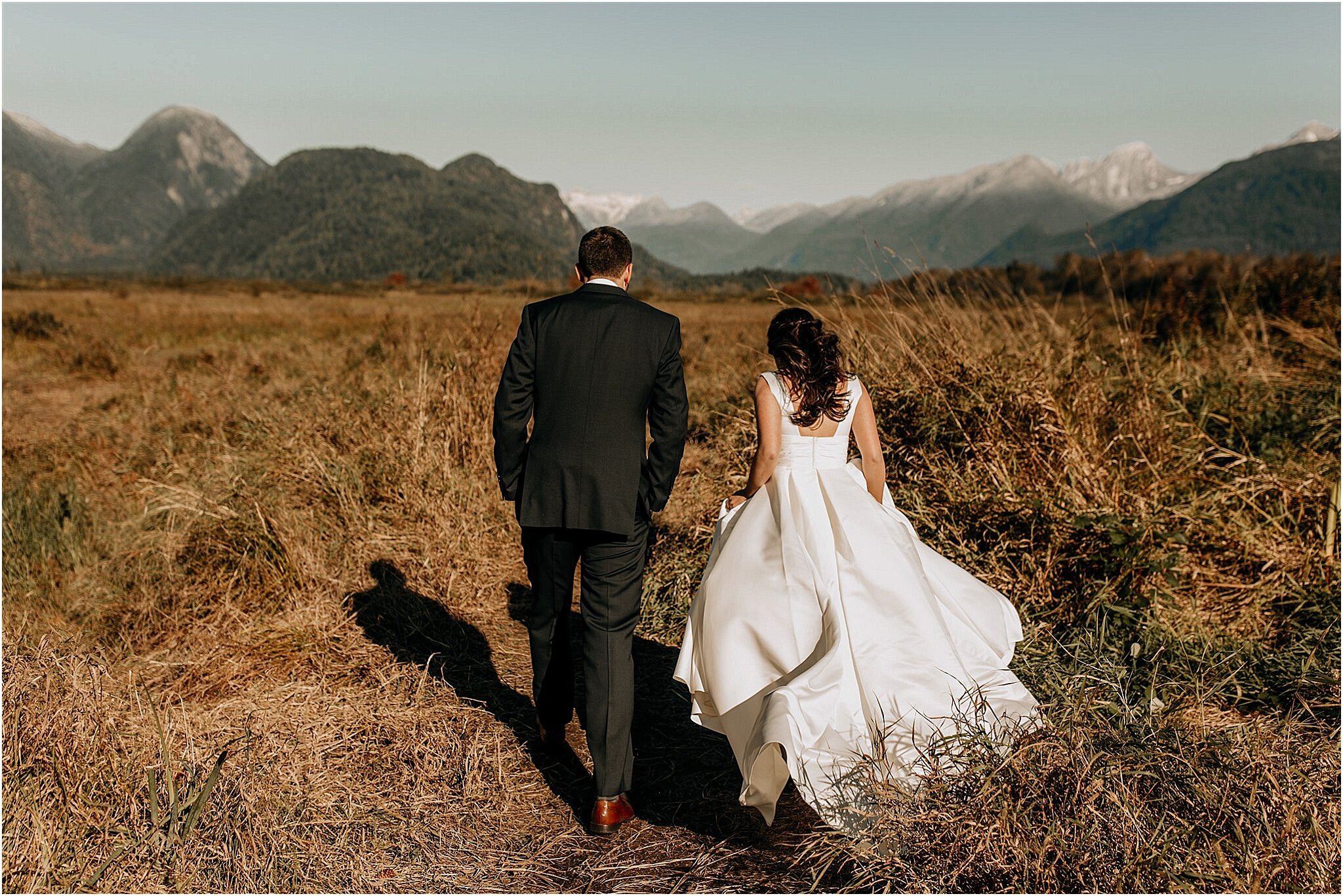 bride and groom elopement pitt meadows bc